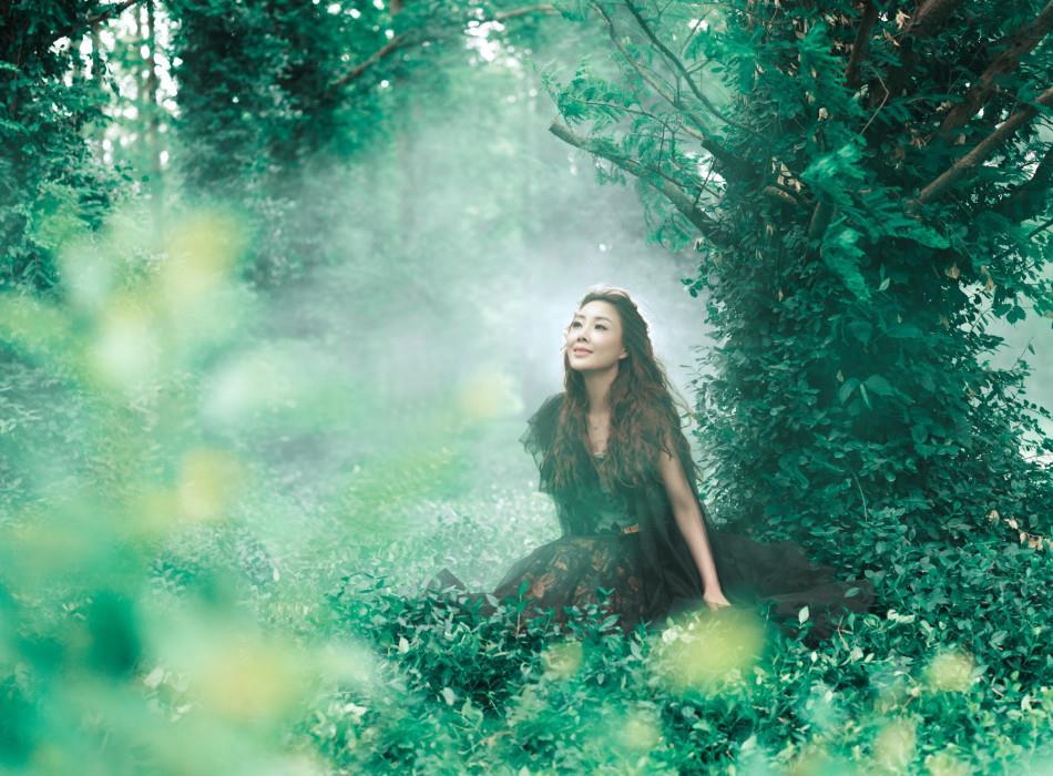 王筝宣传照演绎原始森林中的知性女人,王筝宣传照演绎原始森林中的知性女人