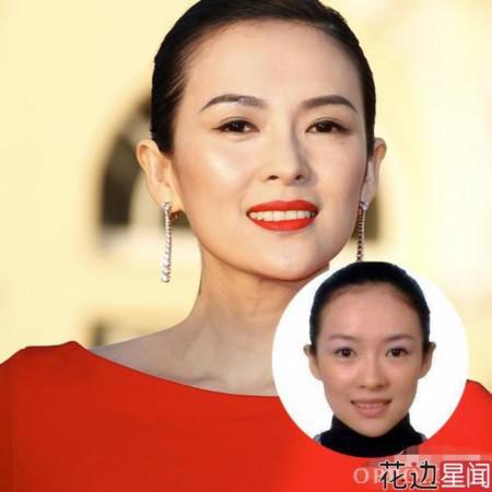 刘亦菲证件照惊为天人 明星素颜的真实对比,章子怡不化妆比化妆好看