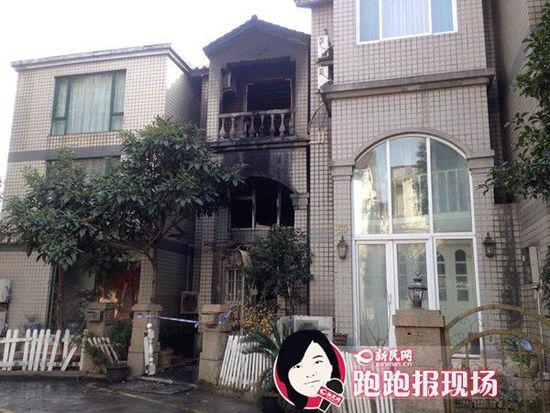 上海一别墅起火 产妇抱婴儿3楼跳下逃生(图)