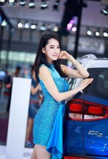 2015南京五一车博会起亚展台美女车模王淥雨汘