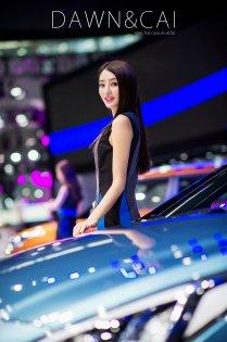 2015深港澳车展北京现代展台展台美女车模李腾腾