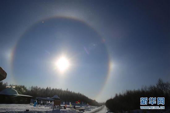 内蒙古根河-48℃极寒天气中现日晕(图)