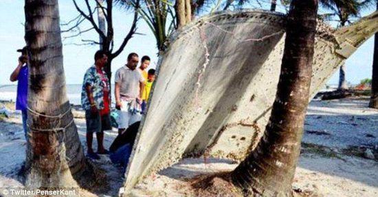泰国南部海滩现疑似MH370飞机残骸 长约3米(图)