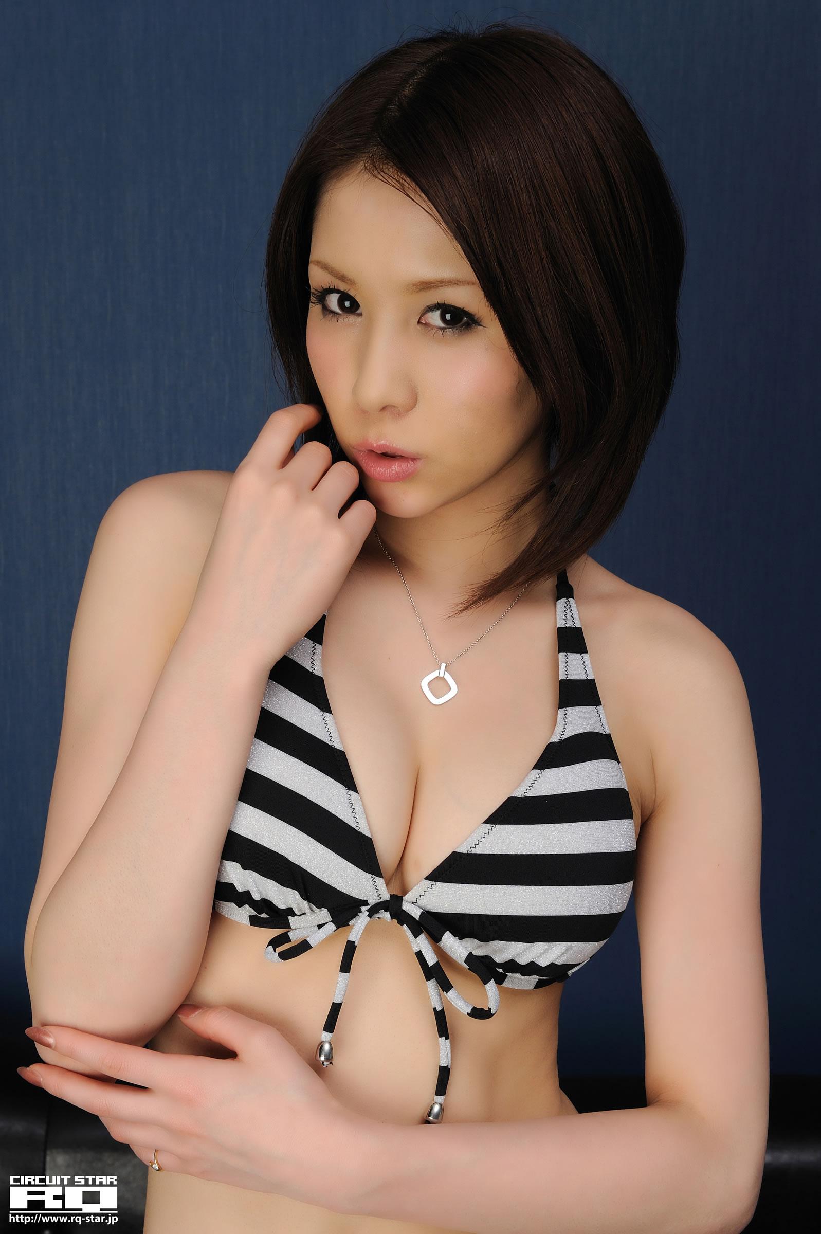 [RQ-STAR写真]NO.00309 立花サキ（立花早纪，Saki Tachibana）黑白条纹比基尼泳装性感私房写真集,