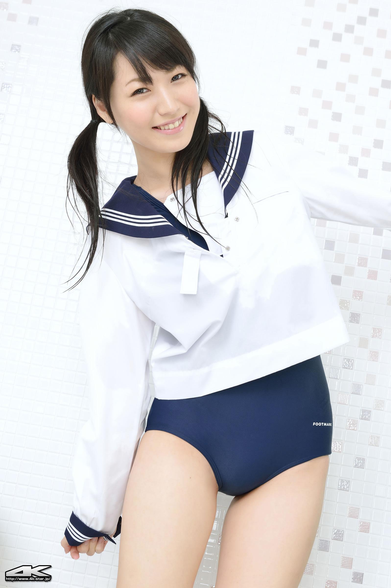 [4K-STAR套图]No.00271 松下美保（まつした みほ，Miho Matsushita）日本高中女生制服与蓝色比基尼泳装性感私房写真集,