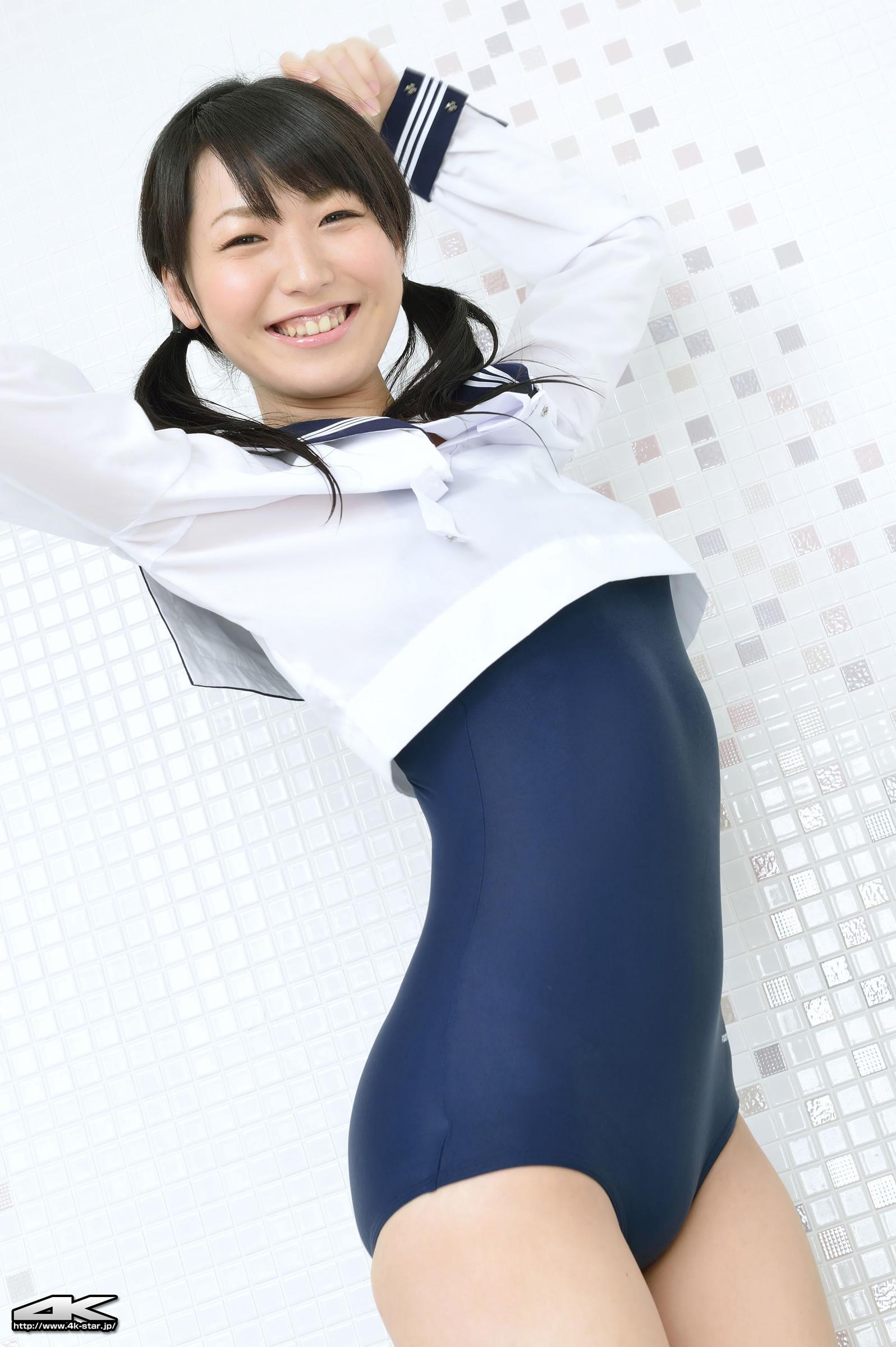 [4K-STAR套图]No.00271 松下美保（まつした みほ，Miho Matsushita）日本高中女生制服与蓝色比基尼泳装性感私房写真集,