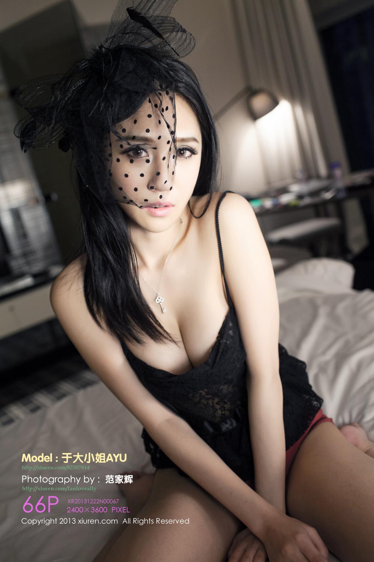 [XIUREN秀人网]XR20131222N00067 于大小姐AYU 黑色蕾丝镂空内衣性感私房写真集,