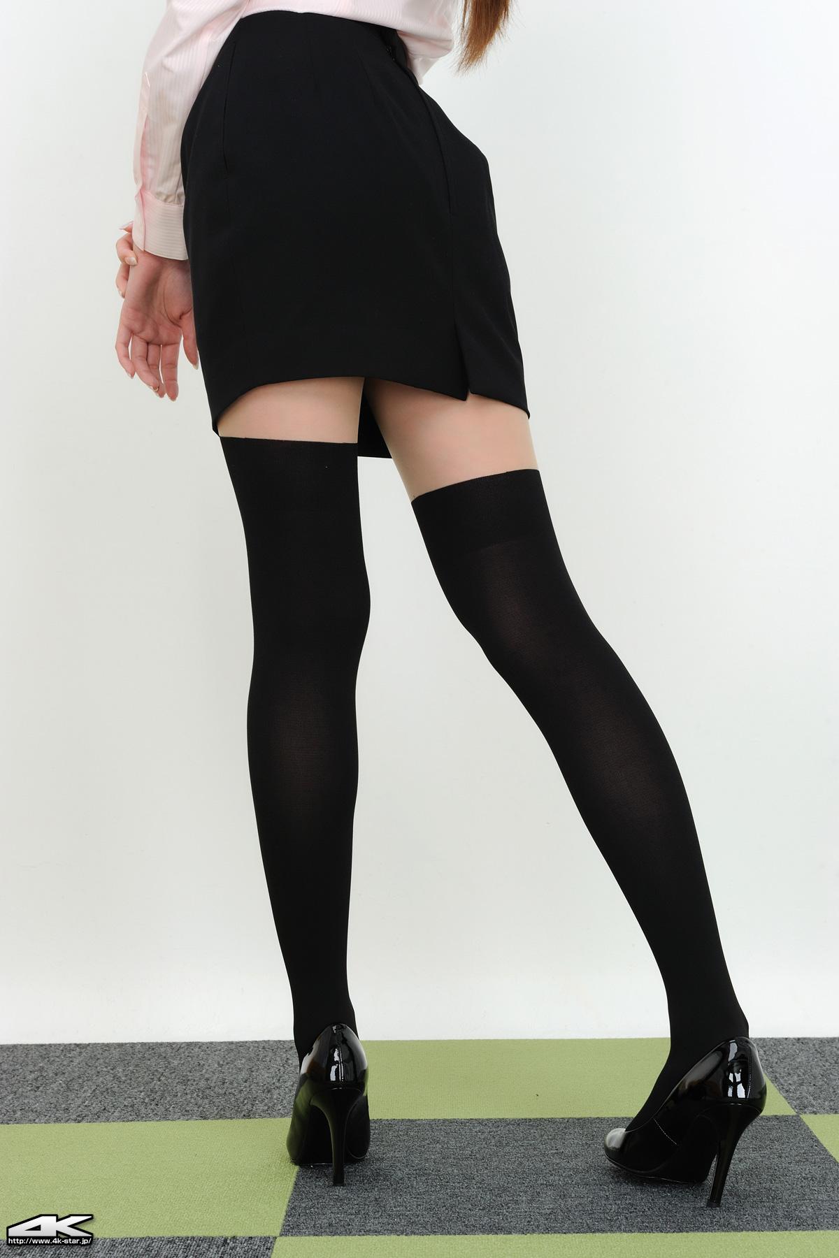 [4K-STAR套图]No.00014 佐崎愛里（ささき あいり，Airi Sasaki）粉色衬衫加黑色包臀短裙与黑色丝袜美腿写真,