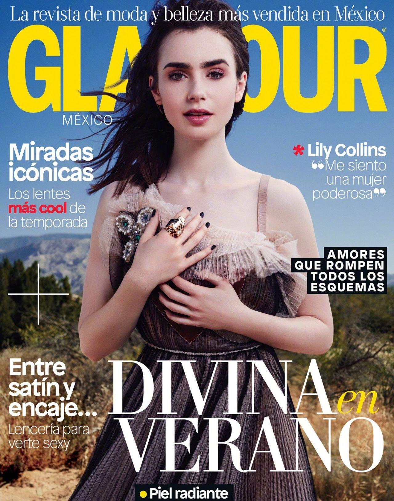 杂志大片 墨西哥版《Glamour》七月刊 粗眉小公主莉莉·柯林斯​​​​ Glamour Magazine Mexico July 2017 : Lily Collins,杂志大片 墨西哥版《Glamour》七月刊 粗眉小公主莉莉·柯林斯​​​​ Glamour Magazine Mexico July 2017 : Lily Collins