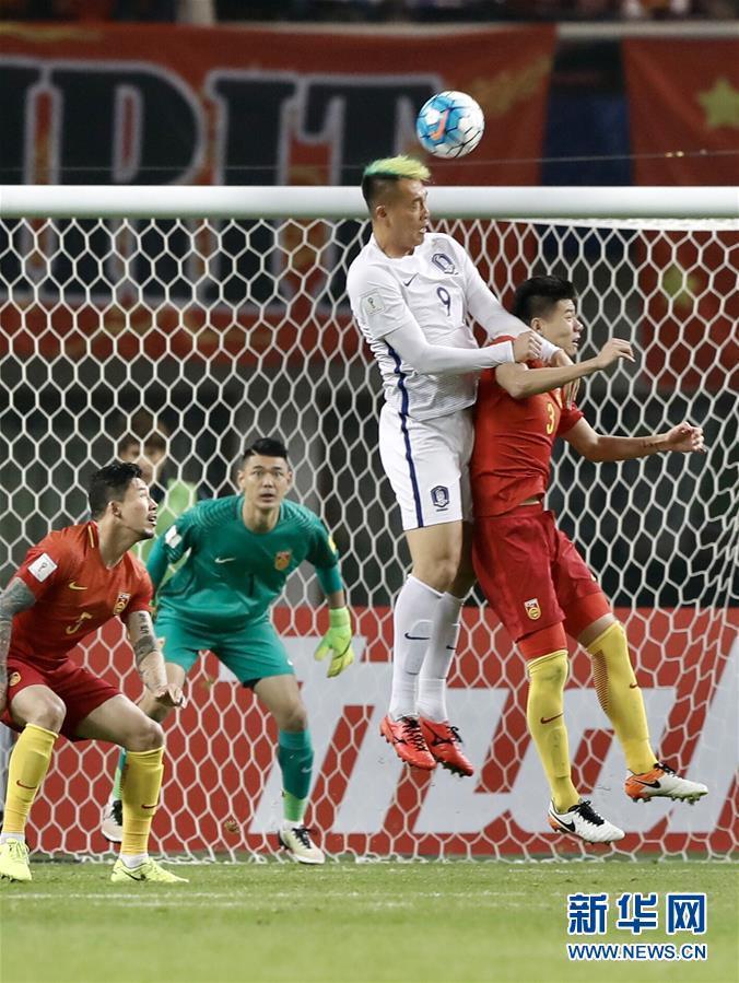 高清组图：世界杯预选赛中国队1比0胜韩国队