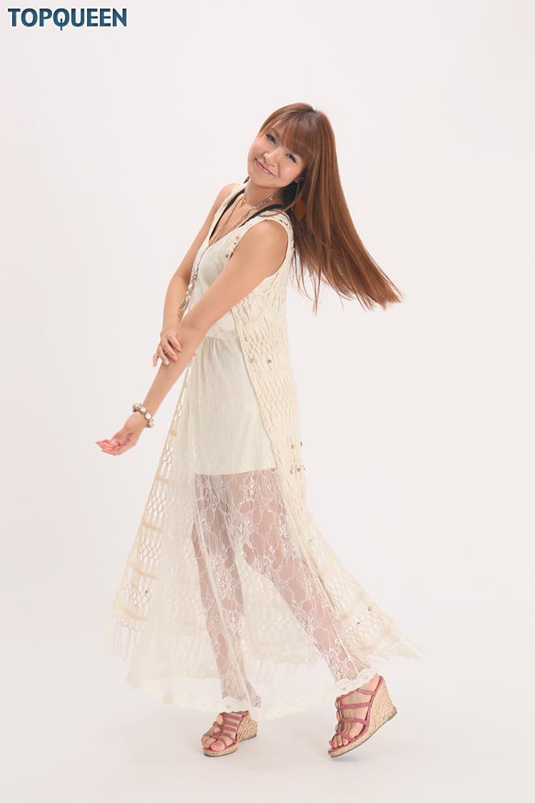 [TopQueen]2012-08-24 葉月みなみ（叶月南，Minami Haduki）白色透视镂空连身裙私房写真集,
