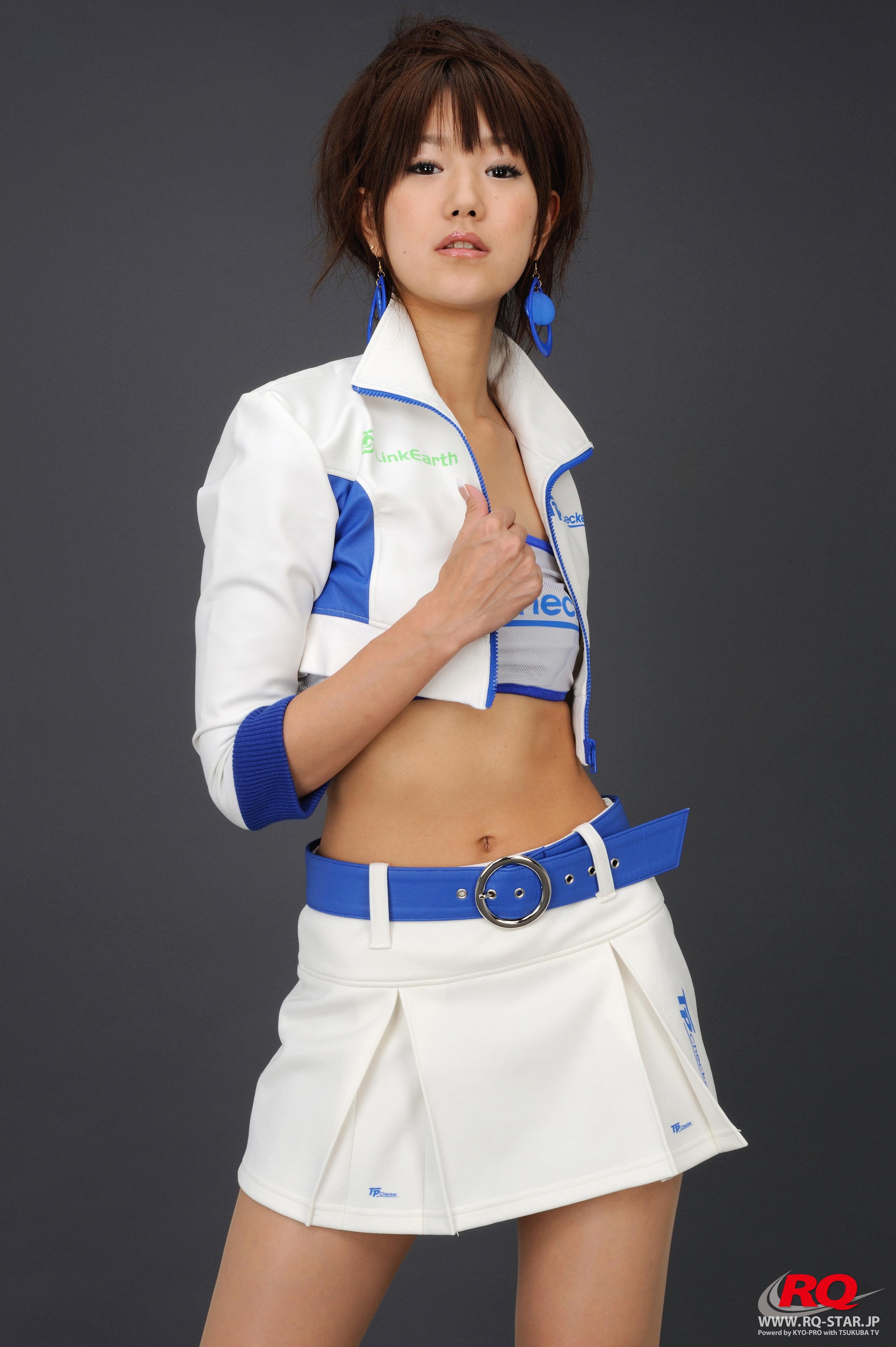 [RQ-STAR写真]NO.00094 水城さと子（水城里子，Satoko Mizuki）白色赛车女郎制服短裙性感私房写真集,