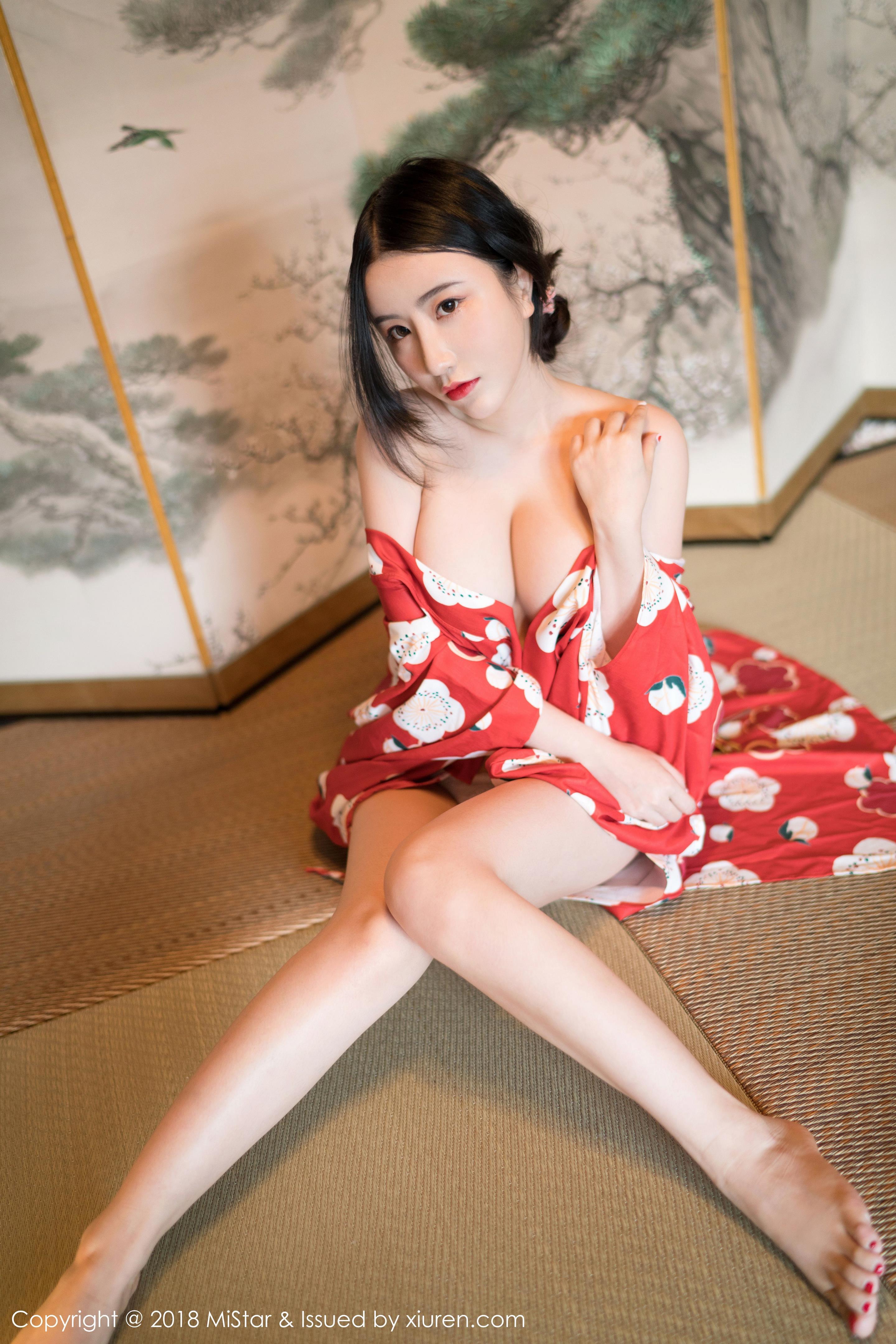 [MiStar魅妍社]MS20180205VOL0210 谢芷馨Sindy 红色性感和服与半裸玉体私房写真集,