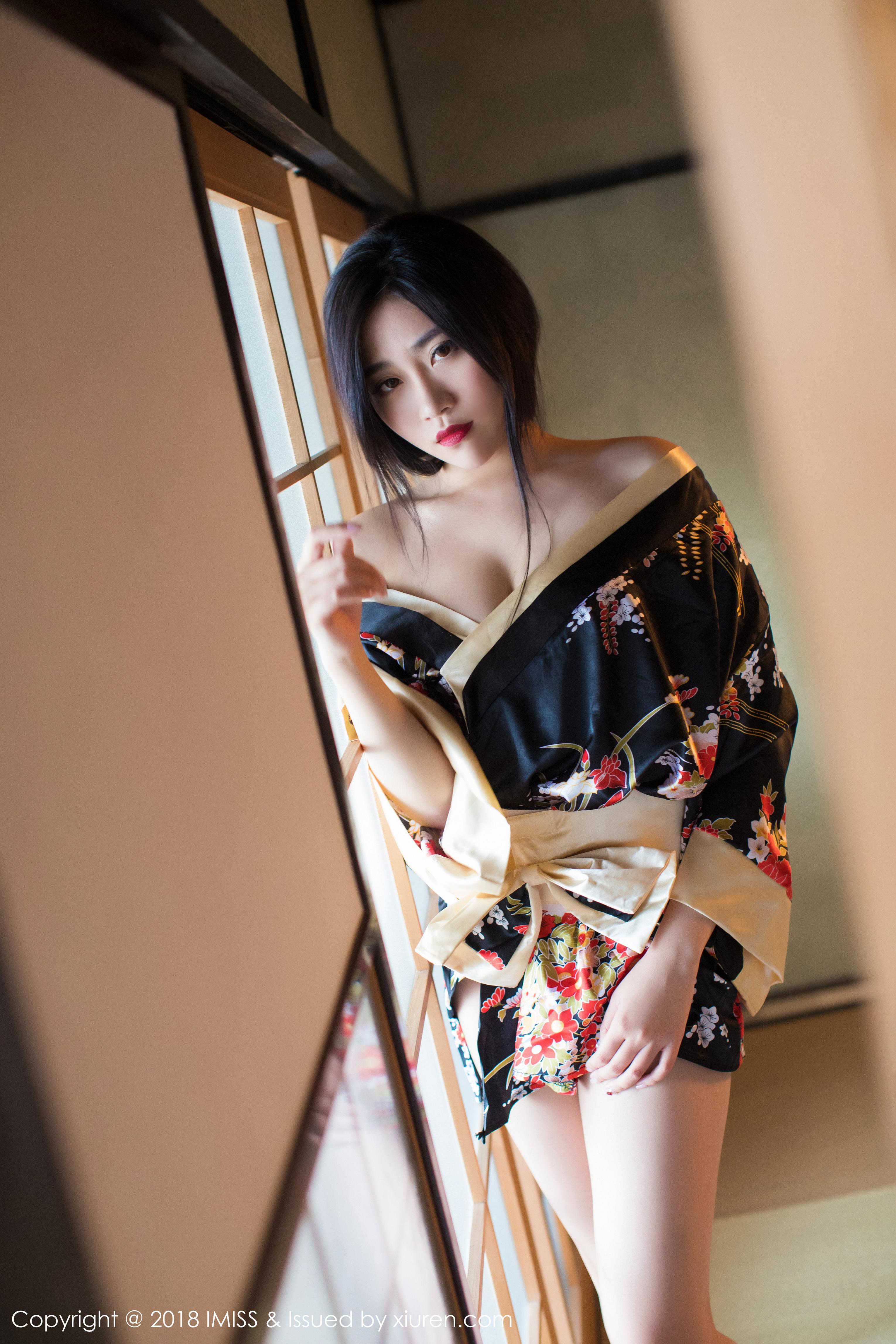 [IMISS爱蜜社]IMS20180613VOL0254 北海道旅拍 许诺Sabrina 性感超短裙与黑色和服私房写真集,