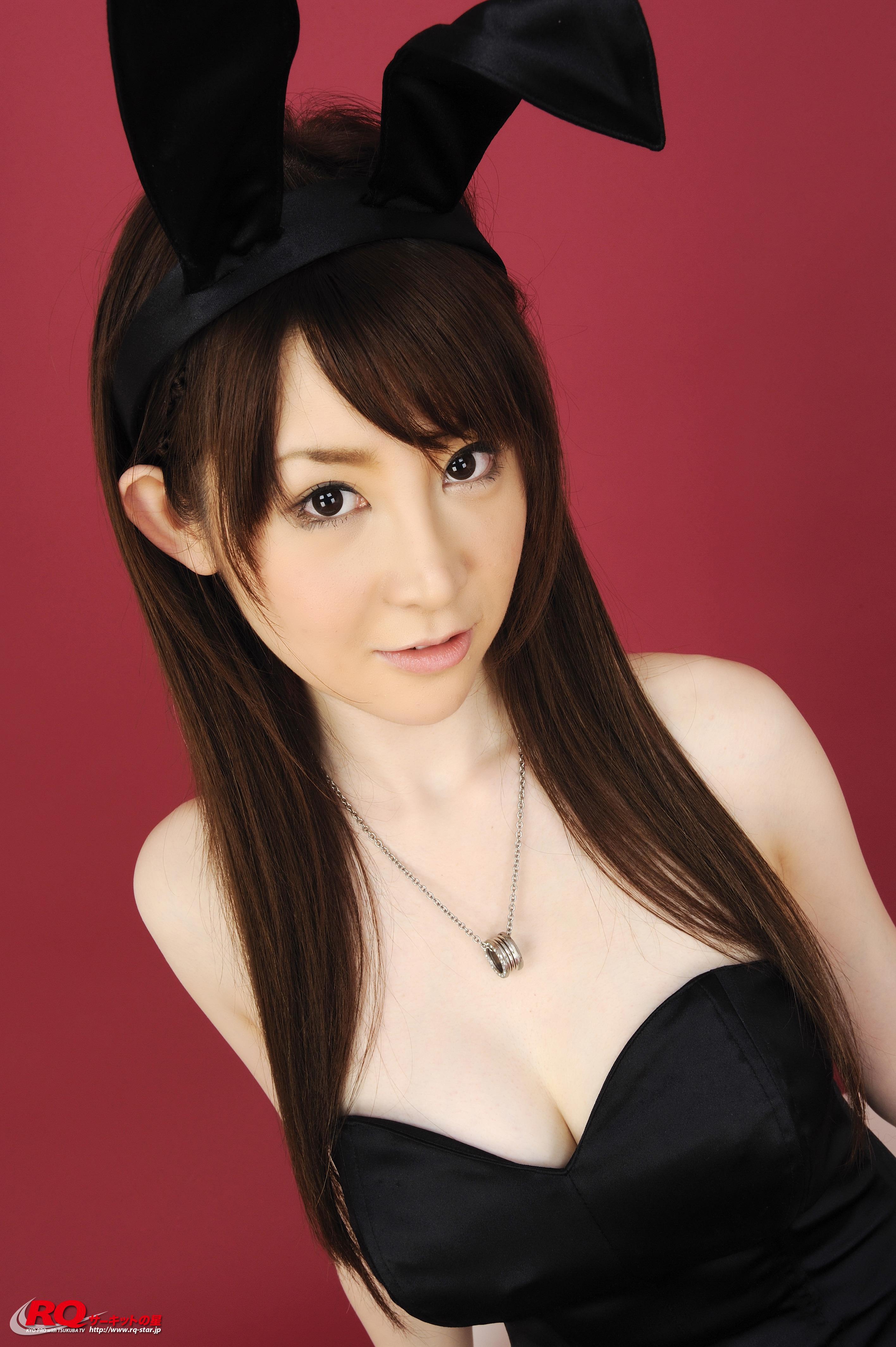 [RQ-STAR写真]NO.00125 Yuko Nakamura 中村优子 黑色性感兔女郎制服内衣与黑色丝袜美腿私房写真集,