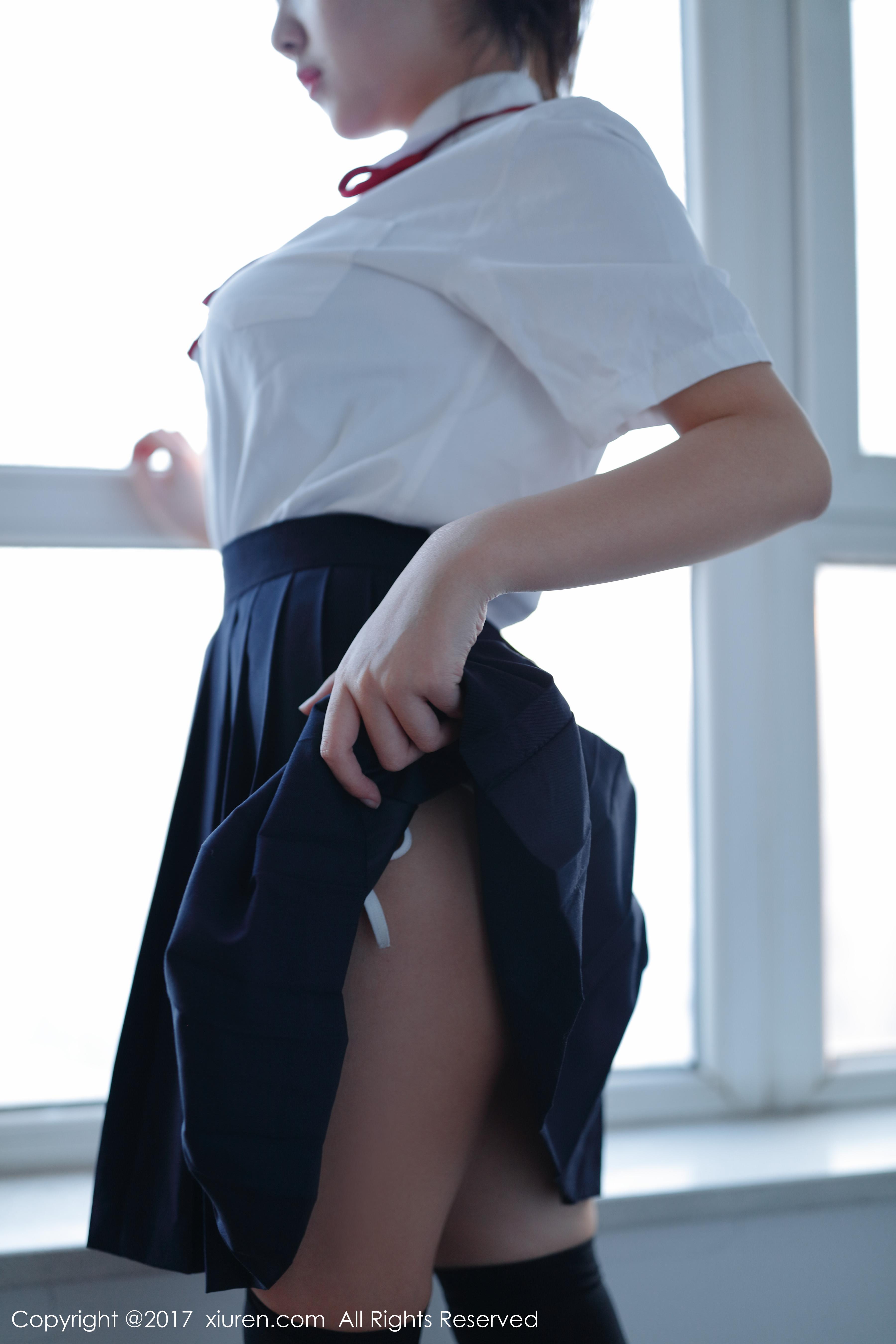 [XIUREN秀人网]XR20170324N00726 小魔女奈奈 高中女生制服短裙与连体运动内衣性感私房写真集,