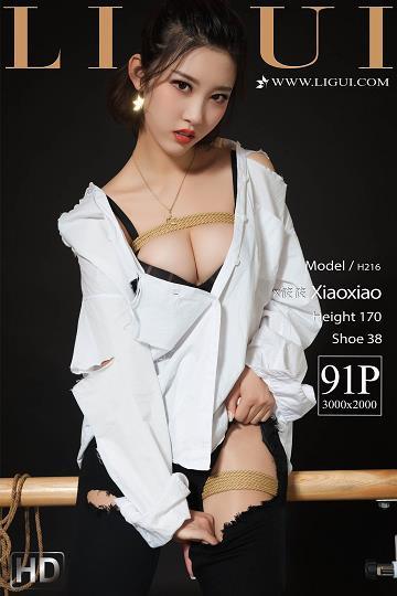 [Ligui丽柜会所]2018-11-09 被捆绑的 Model 筱筱 白色衬衫黑色内衣与黑色破洞紧身裤