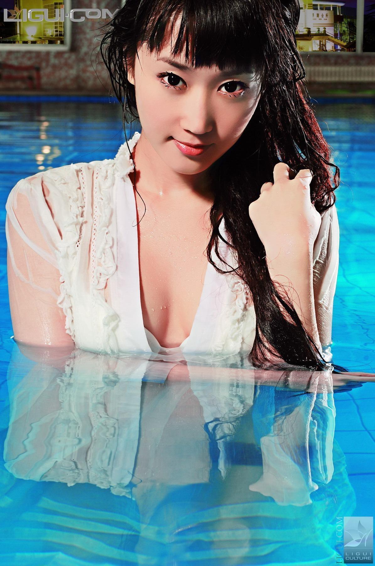 [Ligui丽柜会所]2008-06-17 摇曳在水中的欧若拉 程海伦 蕾丝连衣裙湿身诱惑性感私房写真集,
