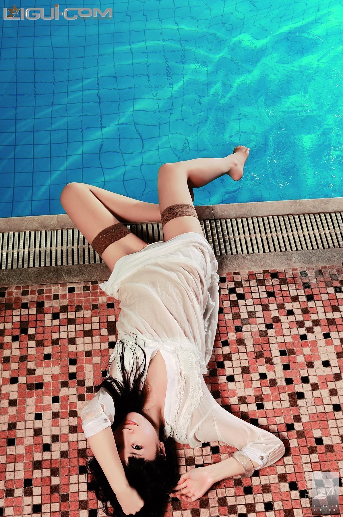 [Ligui丽柜会所]2008-06-17 摇曳在水中的欧若拉 程海伦 蕾丝连衣裙湿身诱惑性感私房写真集,