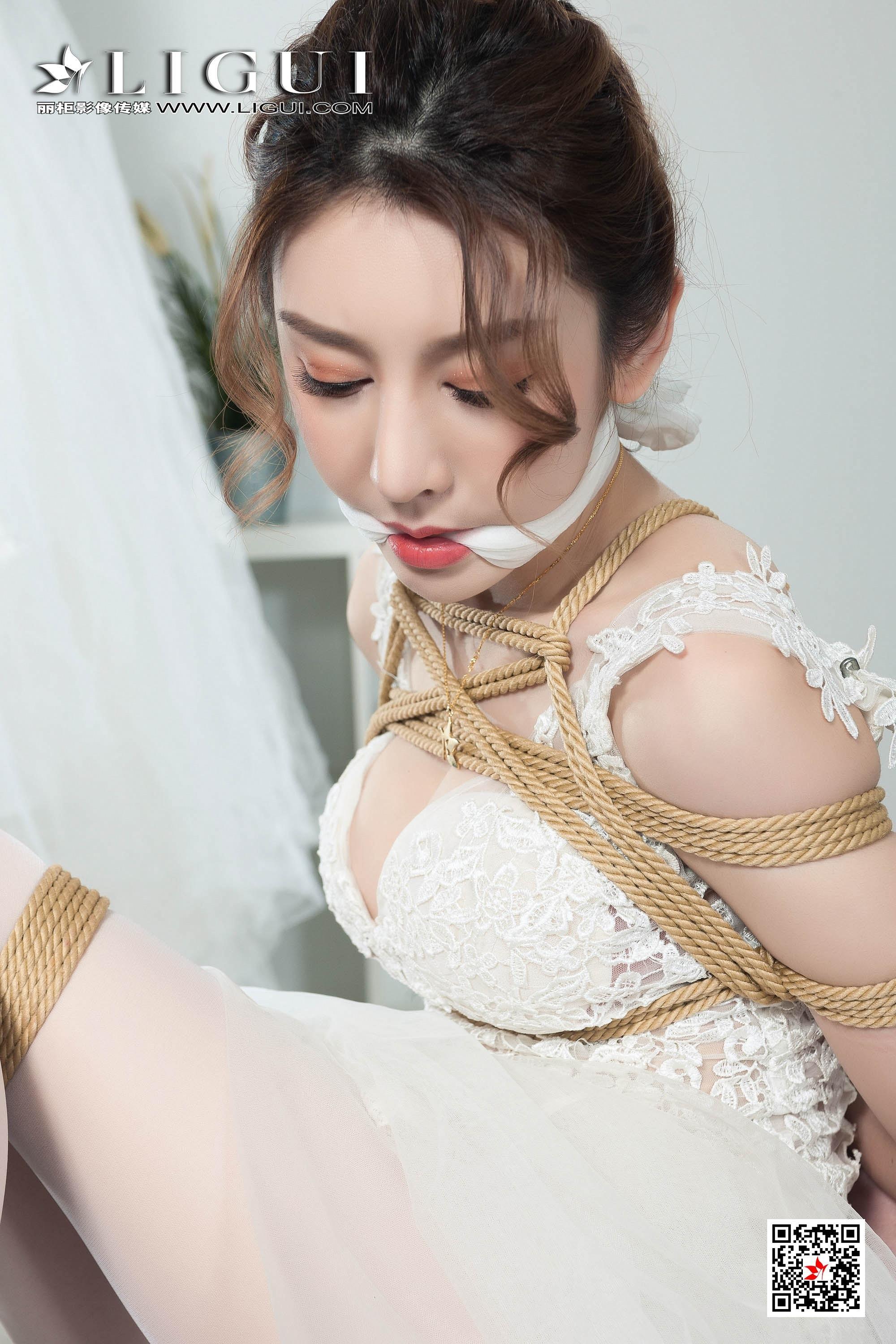 [Ligui丽柜会所]2019-05-31 捆绑束缚性感美女 兔子 白色透视镂空连衣裙加白色丝袜美腿私房写真集,