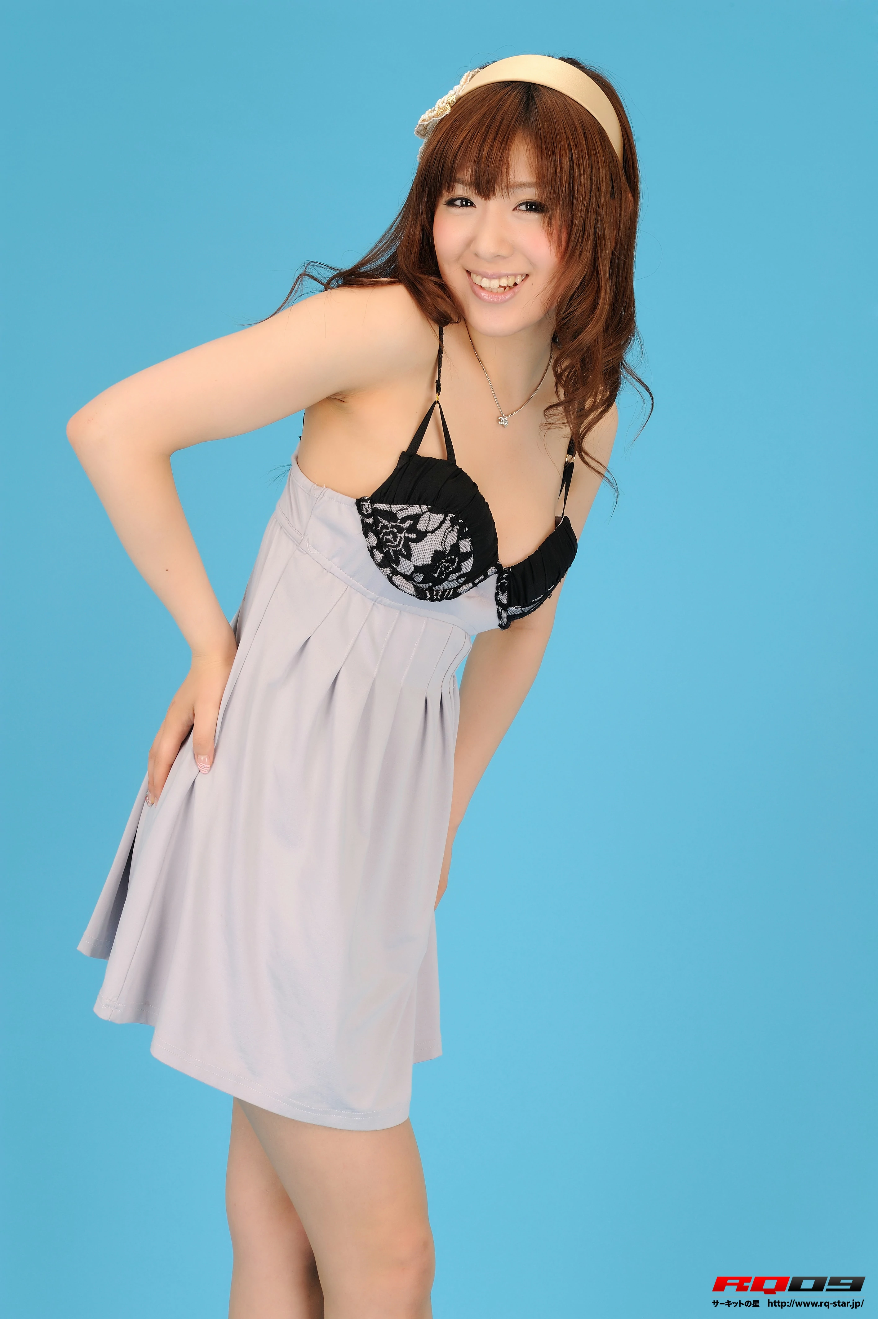 [RQ-STAR写真]NO.00169 遠野千夏（远野千夏，Chika Tohno）灰色蕾丝吊带连衣裙性感私房写真集,