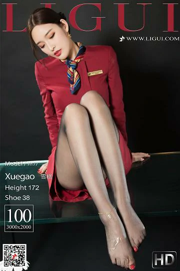 [Ligui丽柜会所]2019-10-09 性感空姐 雪糕 红色制服与短裙加黑色丝袜美腿私房写真