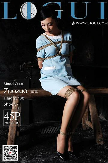 [Ligui丽柜会所]2020-02-23 捆绑束缚 Model 左左 淡蓝色连身裙加肉色丝袜美腿性感私