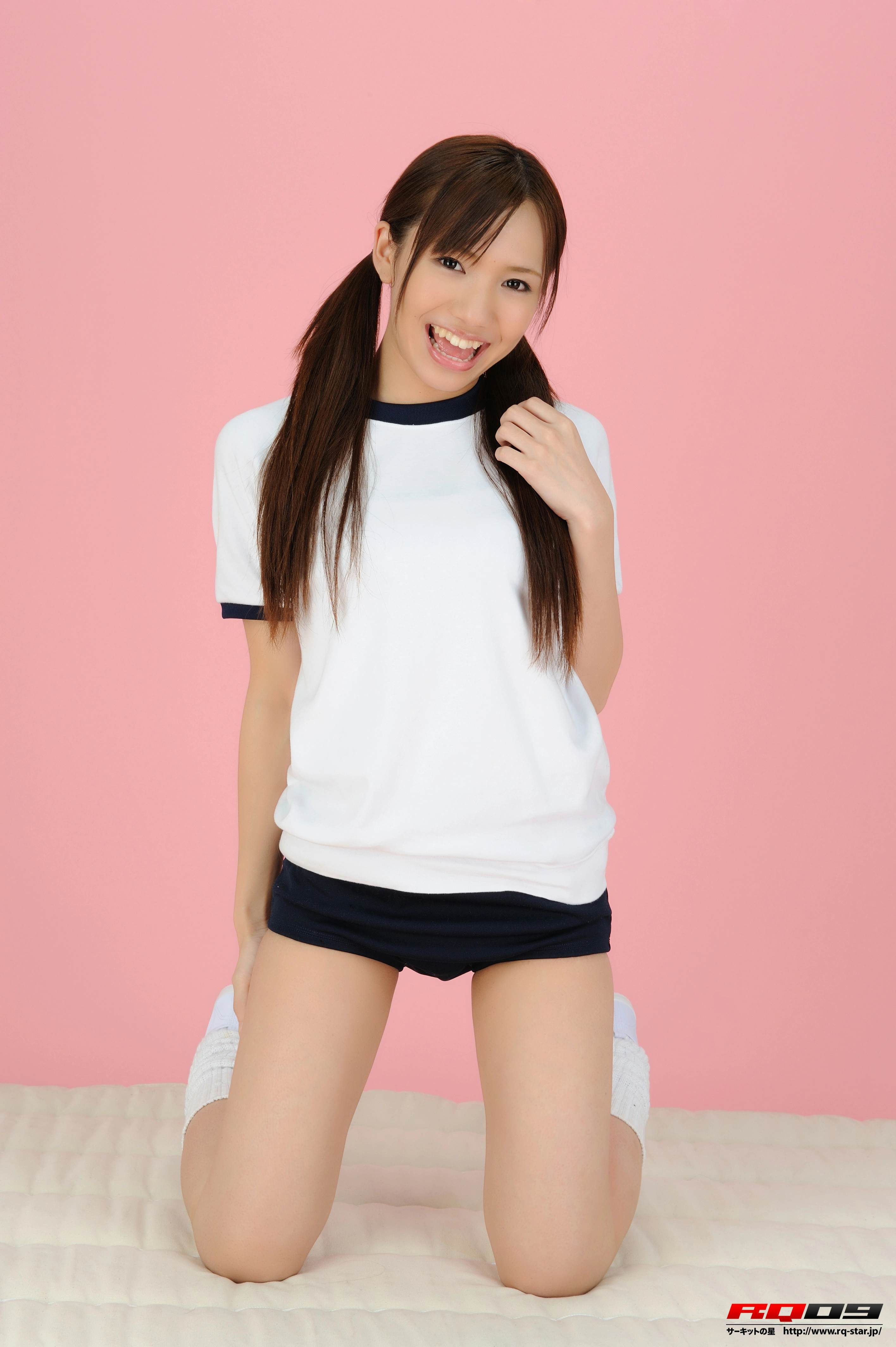 [RQ-STAR写真]NO.00227 中田あさみ（Asami Nakata）白色短袖加蓝色短裤性感私房写真集,