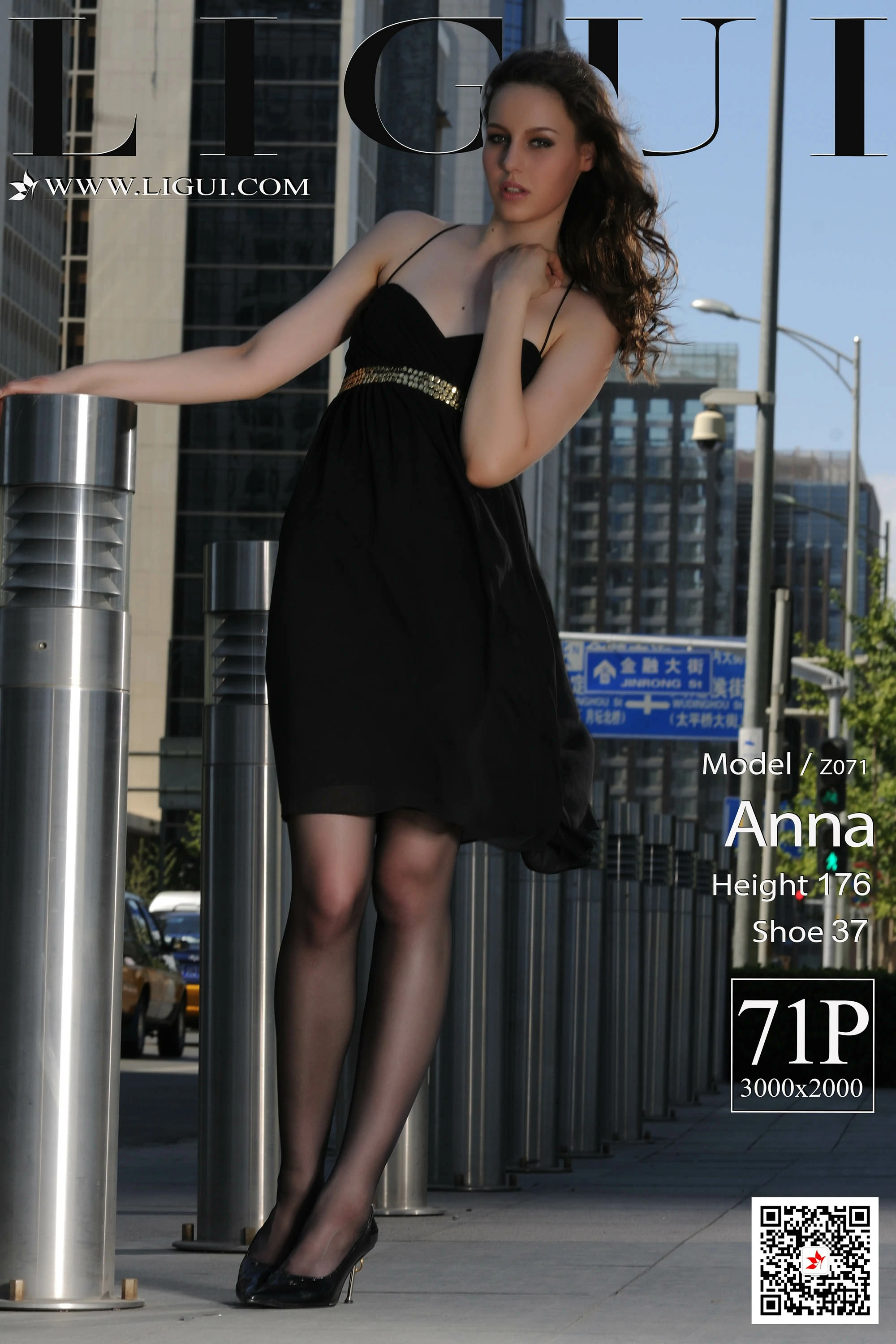 [Ligui丽柜会所]2020-06-15 Model Anna 吊带连衣裙与红色真丝睡衣性感私房写真集,