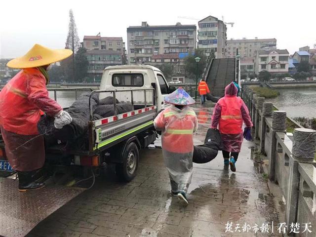 抛洒融雪剂1500多吨，铺设草垫麻袋近7万条，江城启动三级响应战雨雪保安全
