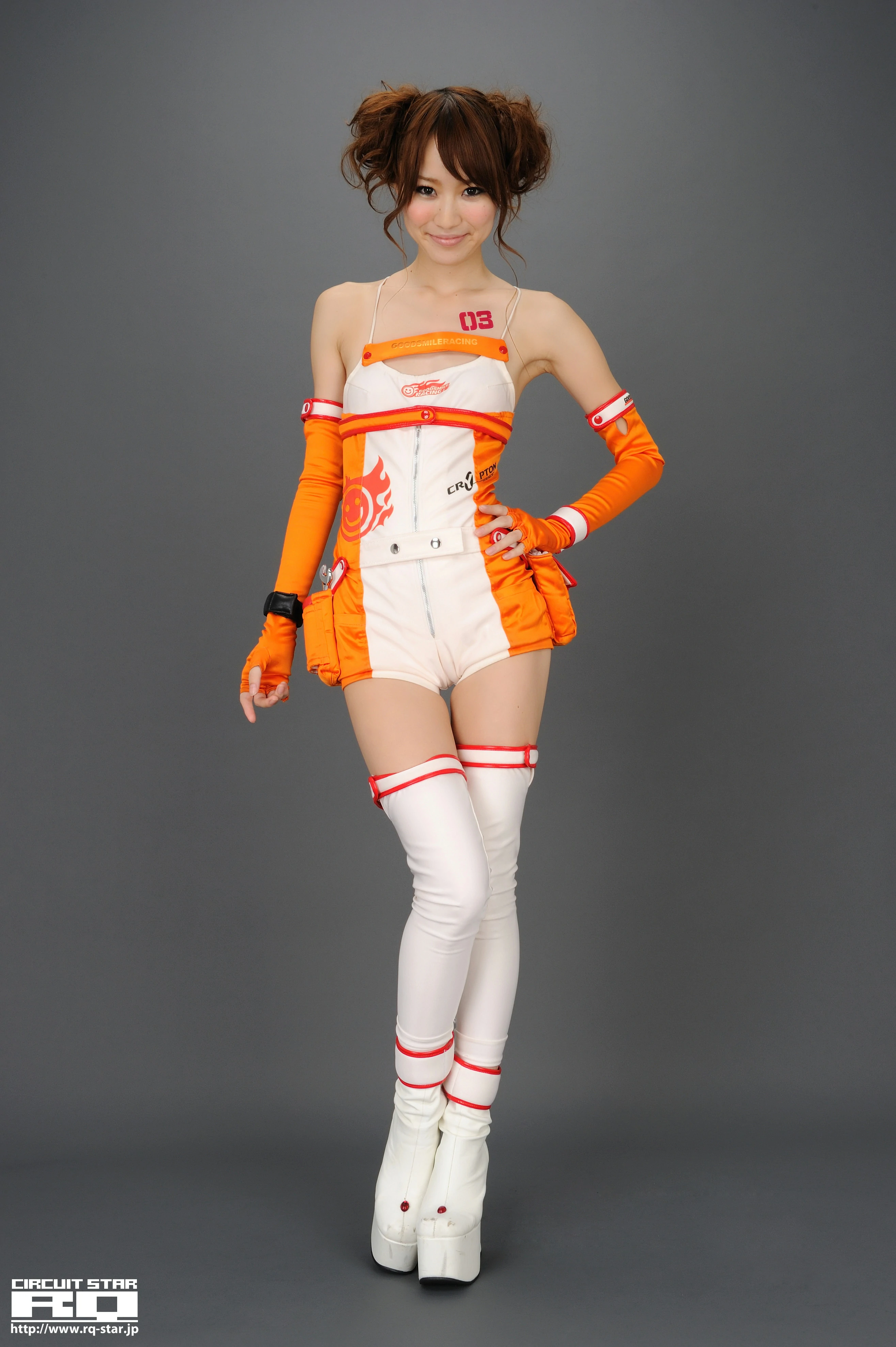 [RQ-STAR写真]NO.00424 小越しほみ（おごししほみ，Shihomi Ogoshi）橙色赛车女郎制服性感私房写真集,