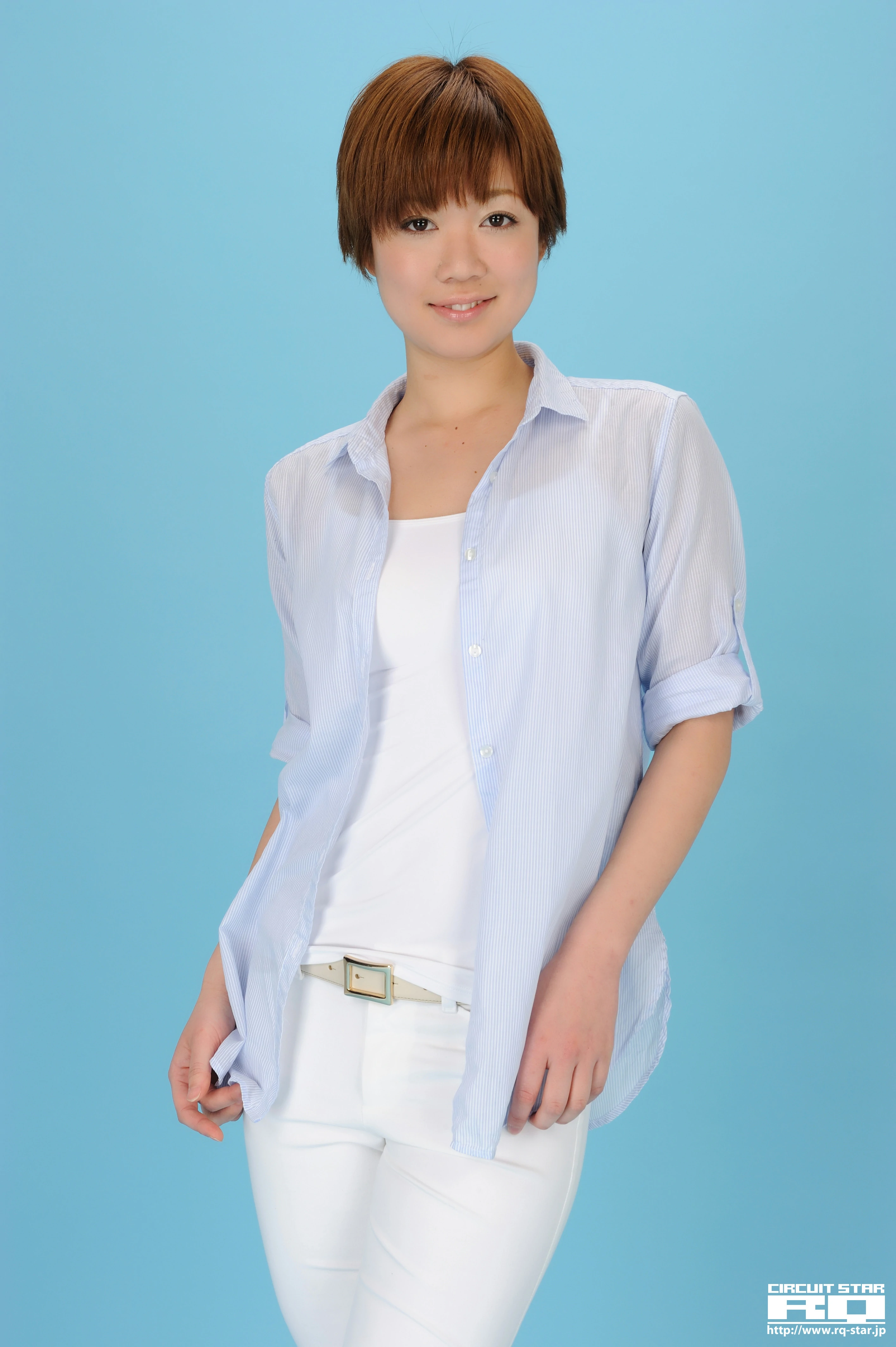 [RQ-STAR写真]NO.00489 堀ちか Chika Hori 白色性感小背心加白色紧身长裤私房写真集,