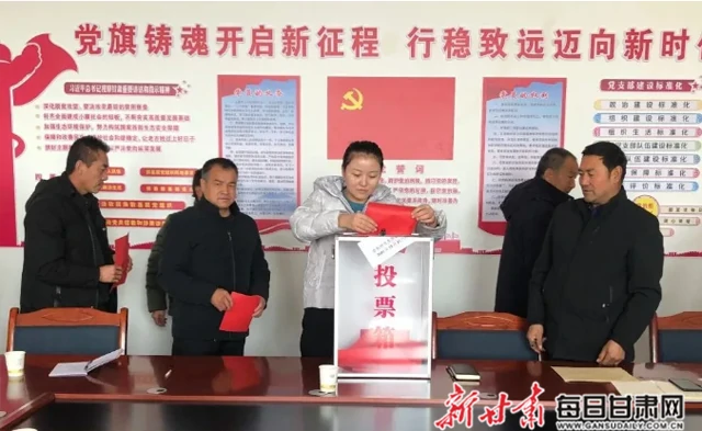 张掖市村（社区）党组织换届选举。