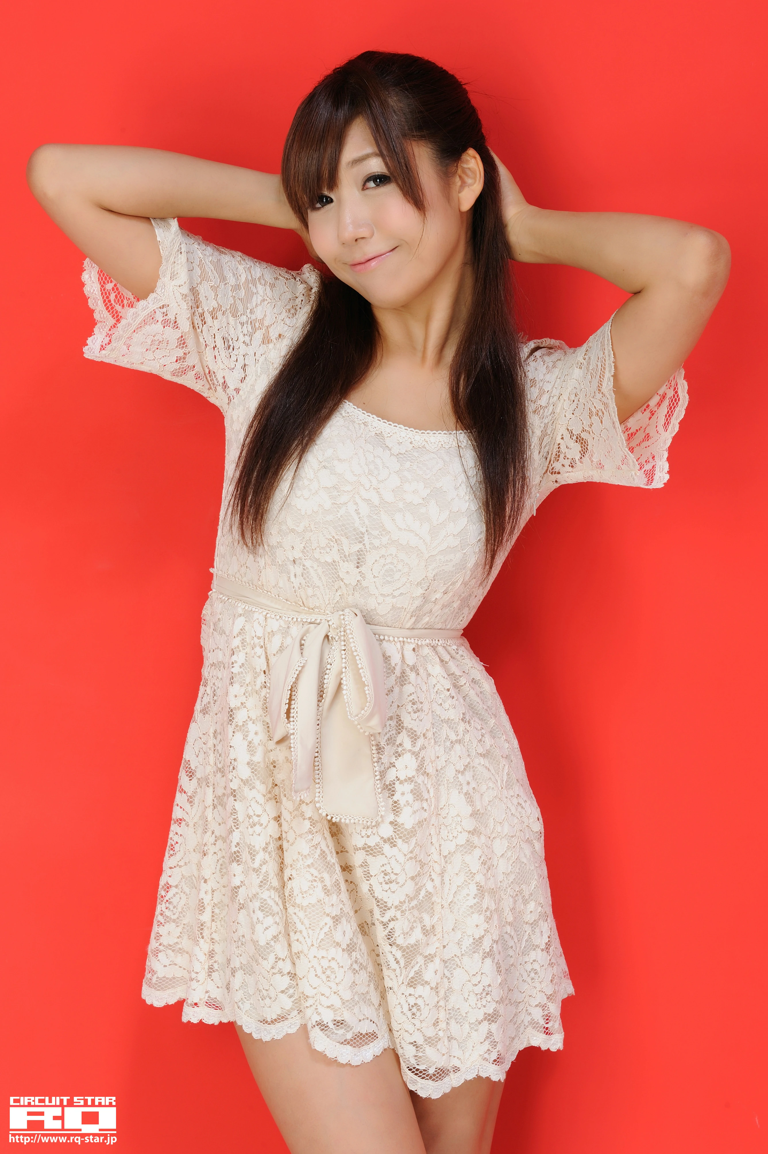 [RQ-STAR写真]NO.00558 穂川果音（ほのかわかのん，Kanon Hokawa）白色透视镂空连衣裙性感私房写真集,