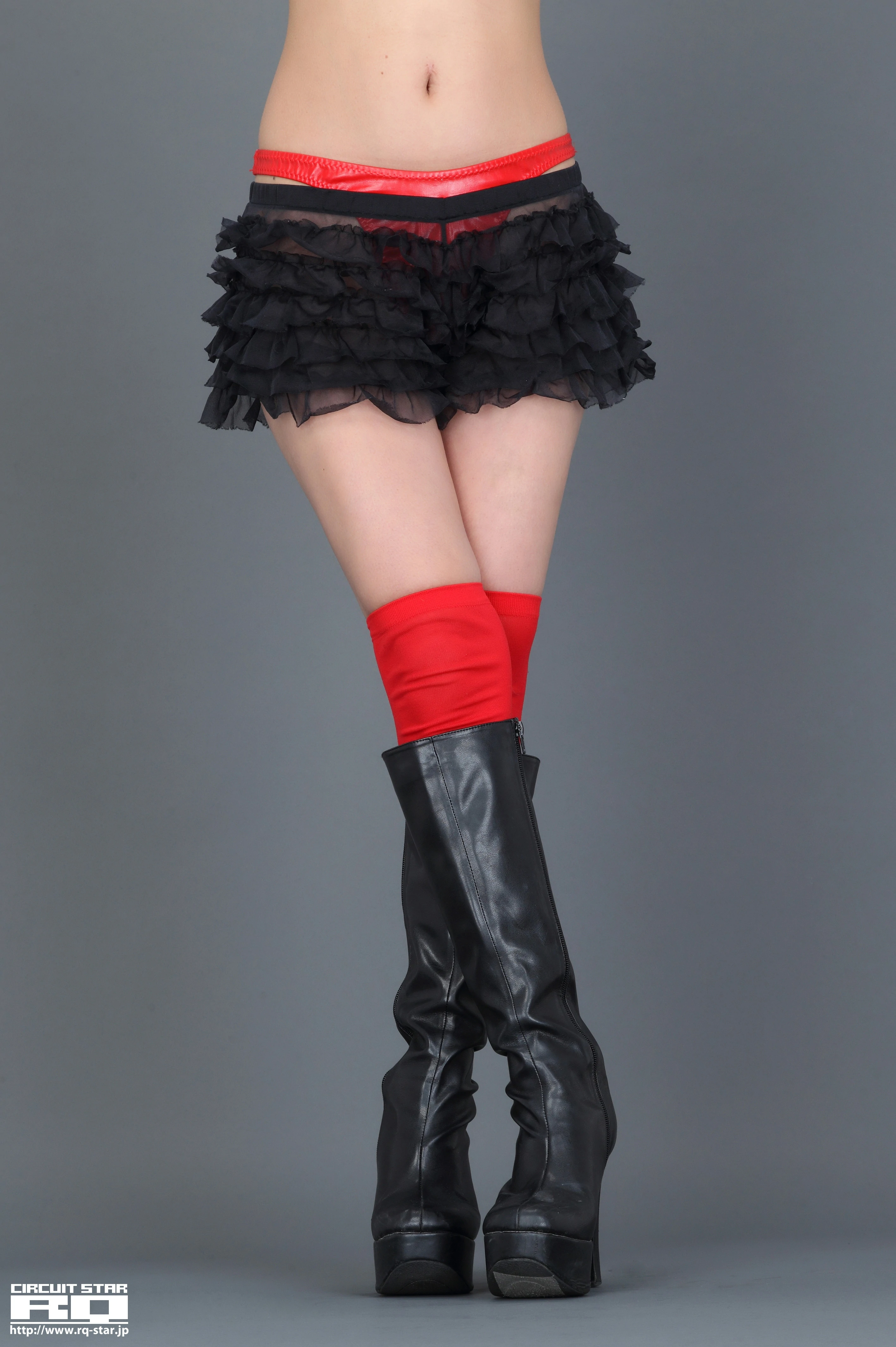 [RQ-STAR写真]NO.00597 相原麻美（大浦麻美，Asami Ohura）红色制服内衣加黑色透视短裙性感私房写真集,