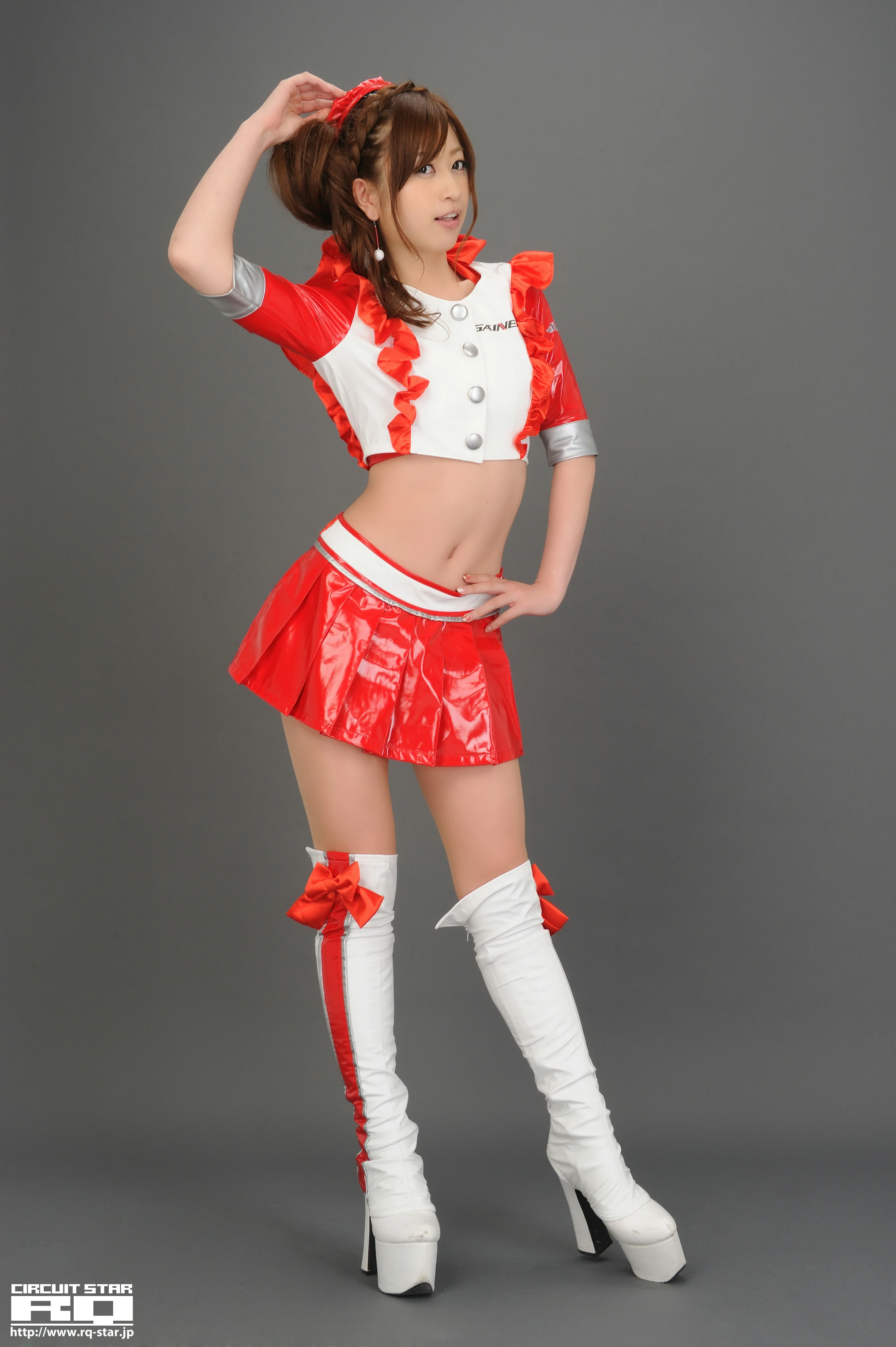 [RQ-STAR写真]NO.00621 中條明香(中条明香，Asuka Cyujo)红色赛车女郎制服性感私房写真集,
