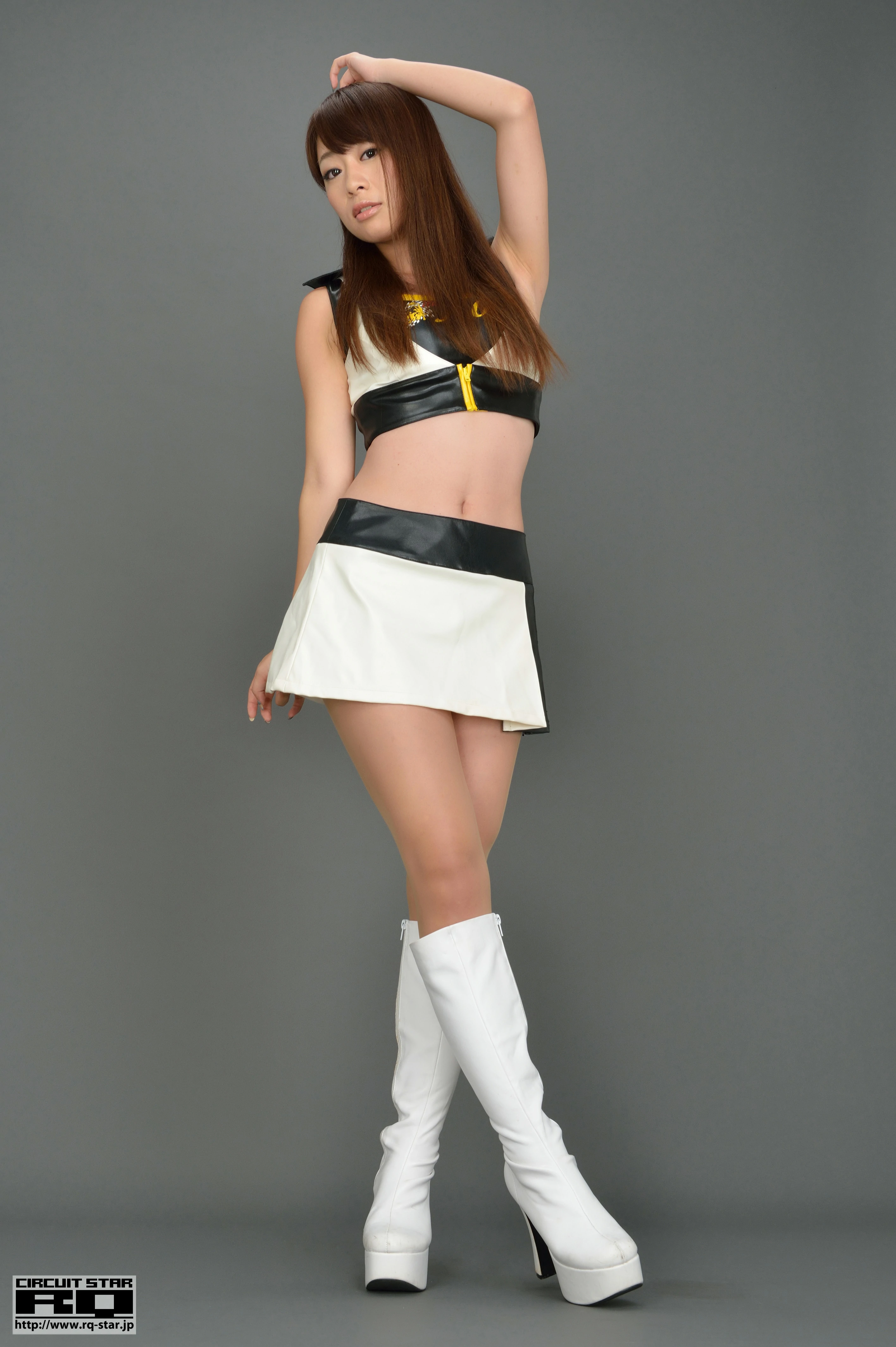 [RQ-STAR写真]NO.00692 長谷部佑香(长谷部佑香，Yuuka Hasebe)白色赛车女郎制服加短裙私房写真集,