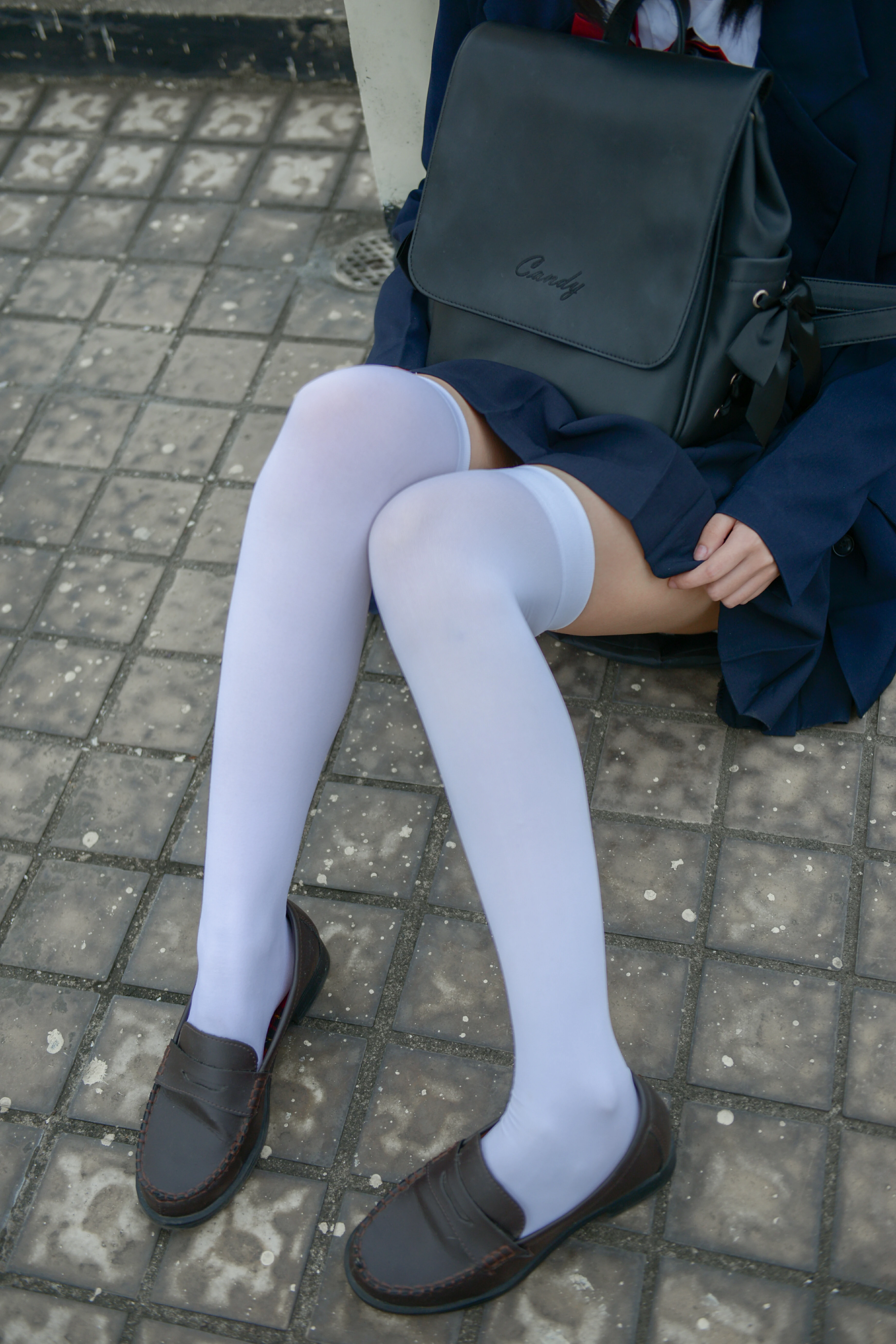 [少女秩序]VOL.013 清纯萝莉小学妹 蓝色JK制服与短裙加白色丝袜美腿性感私房写真集,
