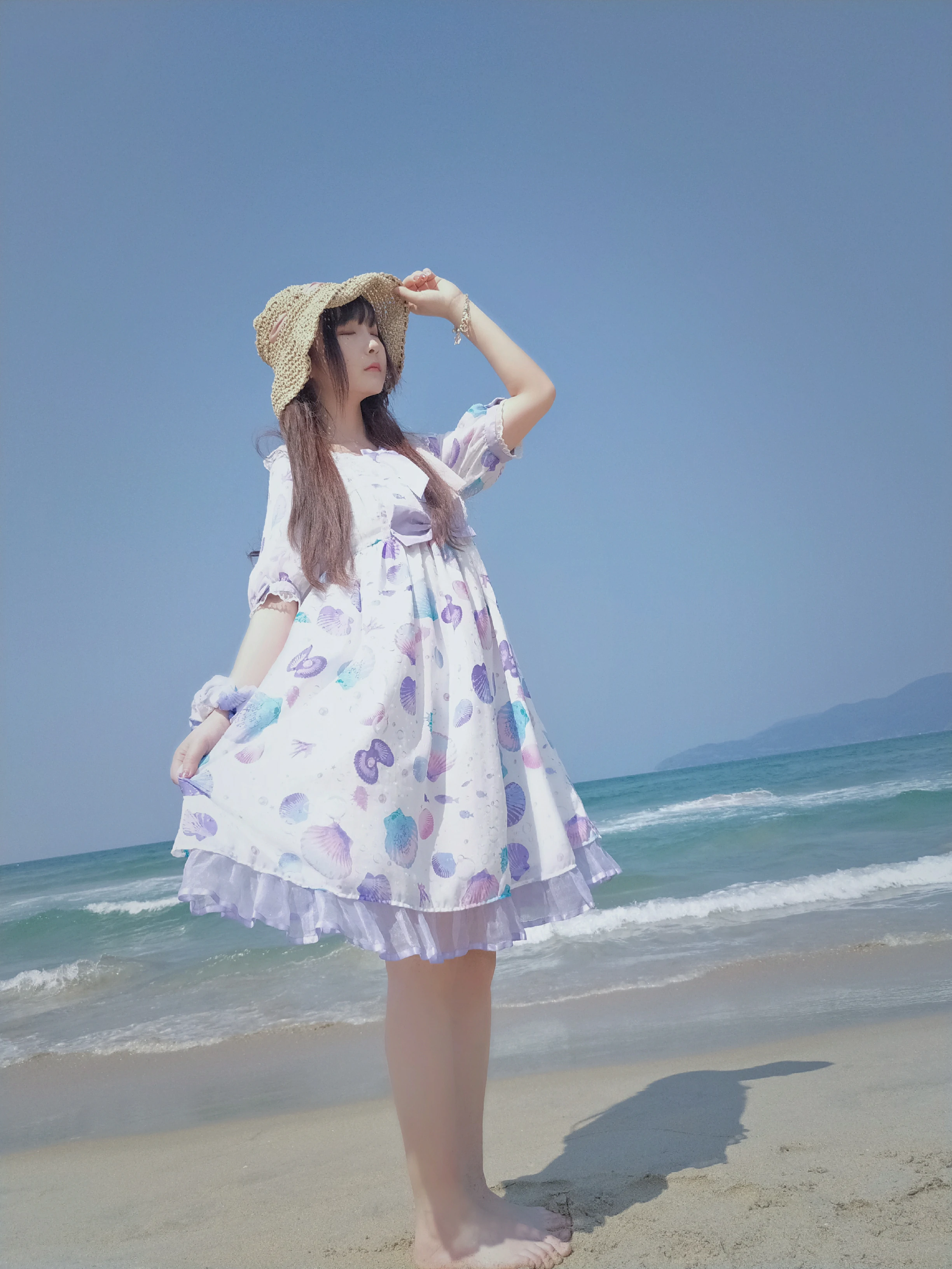 清纯少女 古川kagura 蓝色连身裙之沙滩写真,_20190207_181133