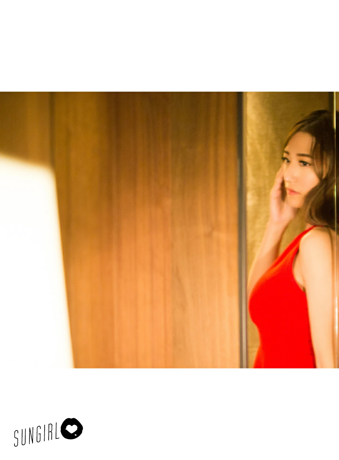 [SUNGIRL阳光宝贝]NO.038 迷濛视界 Yuna 金娜娜 红色吊脖连身礼裙性感写真,0015