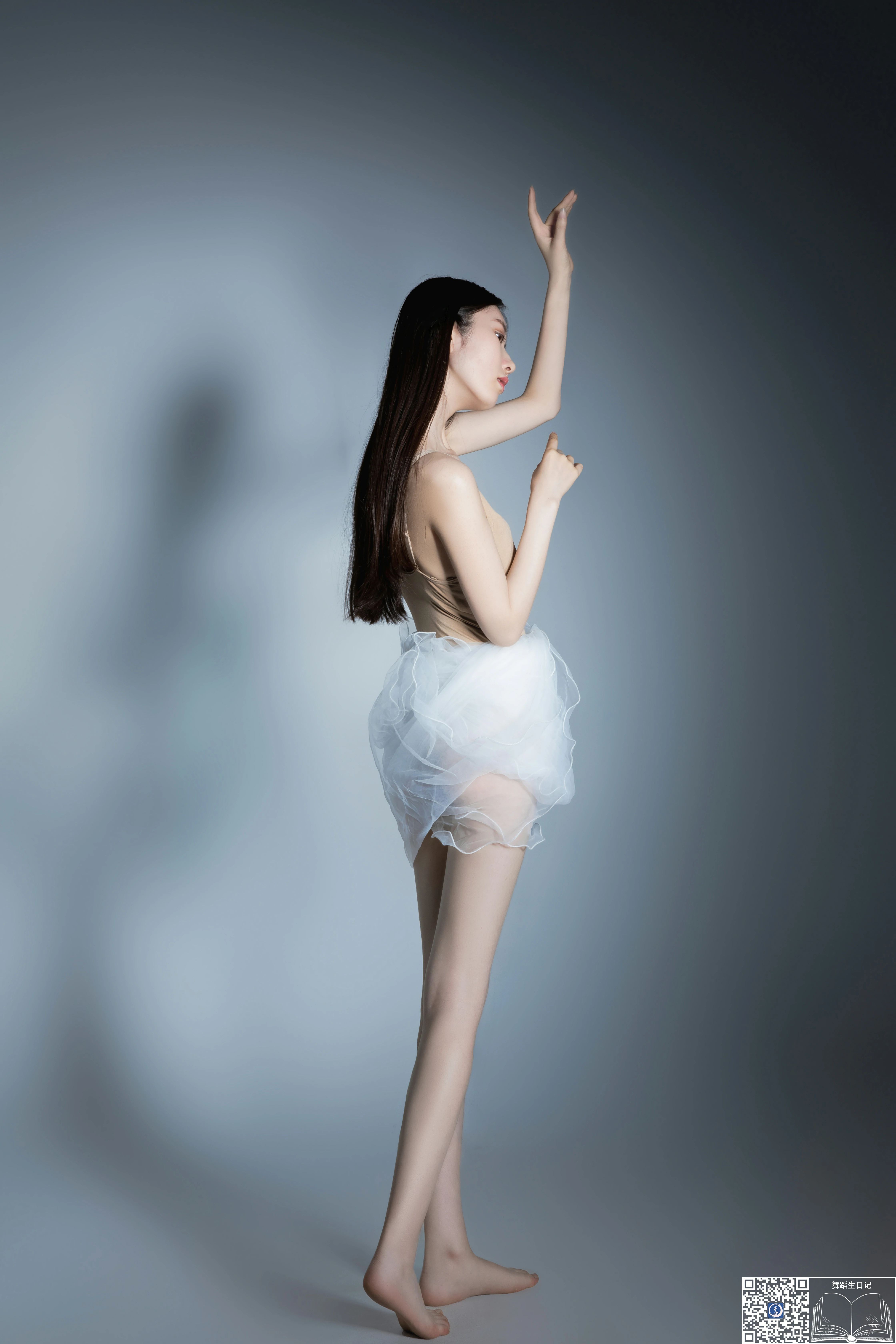 [GALLI嘉丽]舞蹈生日记 017 黛西 黑色透视连及裙与肉色体操制服性感写真集,0019