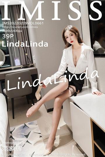 [IMISS爱蜜社]IMS20220209VOL0661 性感女秘书 LindaLinda 黑色短裙与粉色内衣加肉丝美腿