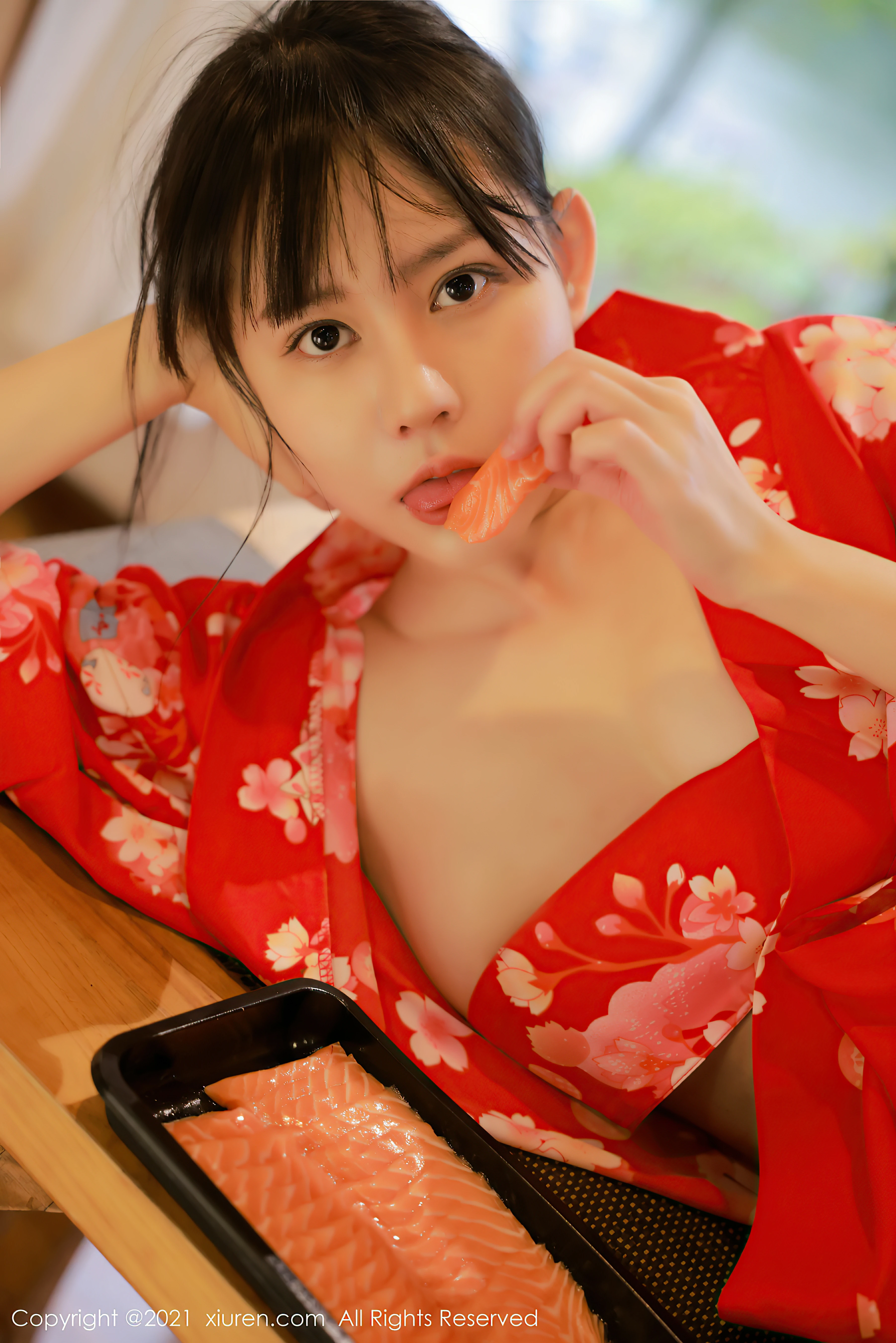 [Xiuren秀人网]XR20211014N04063 韩希蕾 红色和服加情趣内衣性感私房写真集,0008