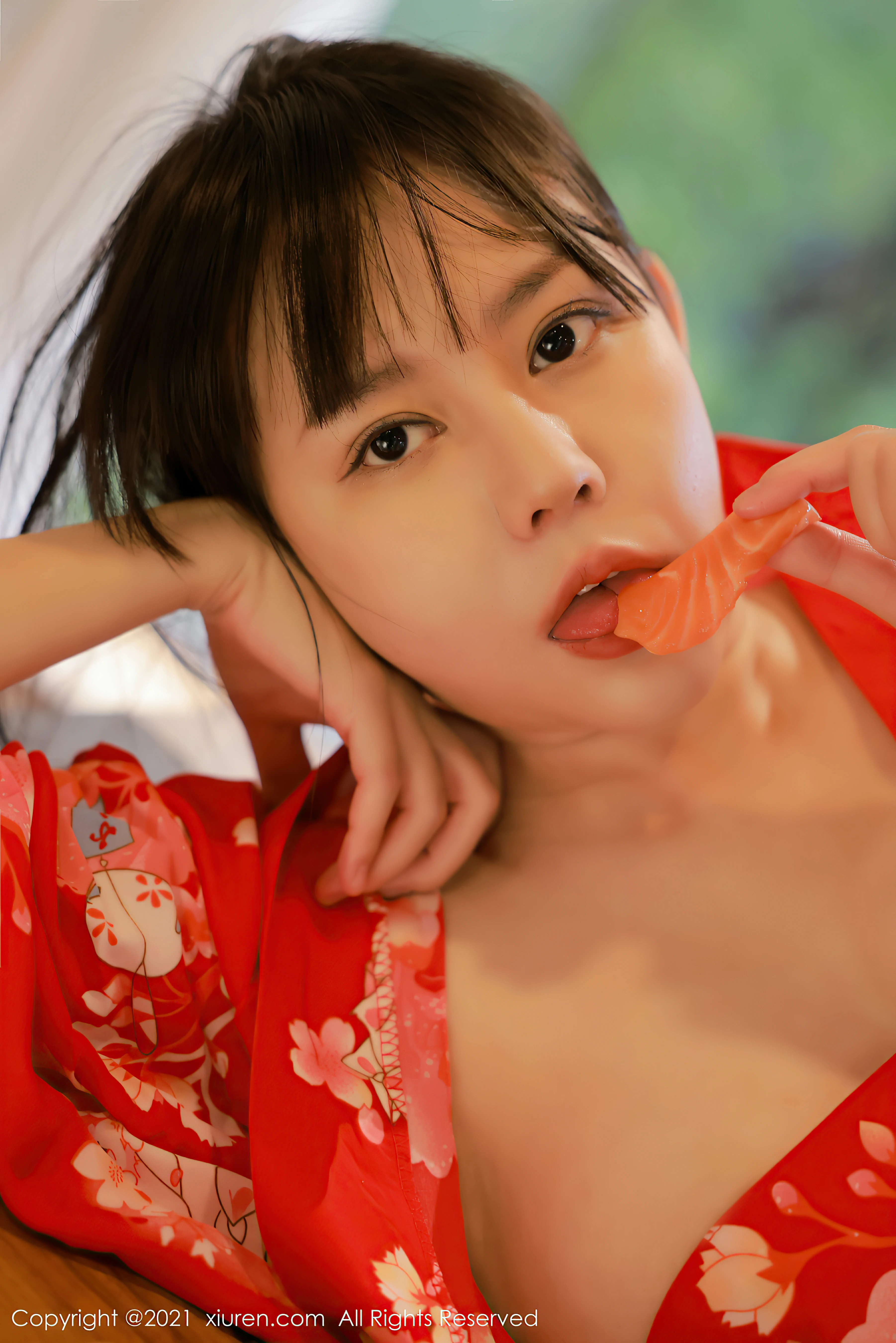 [Xiuren秀人网]XR20211014N04063 韩希蕾 红色和服加情趣内衣性感私房写真集,0011