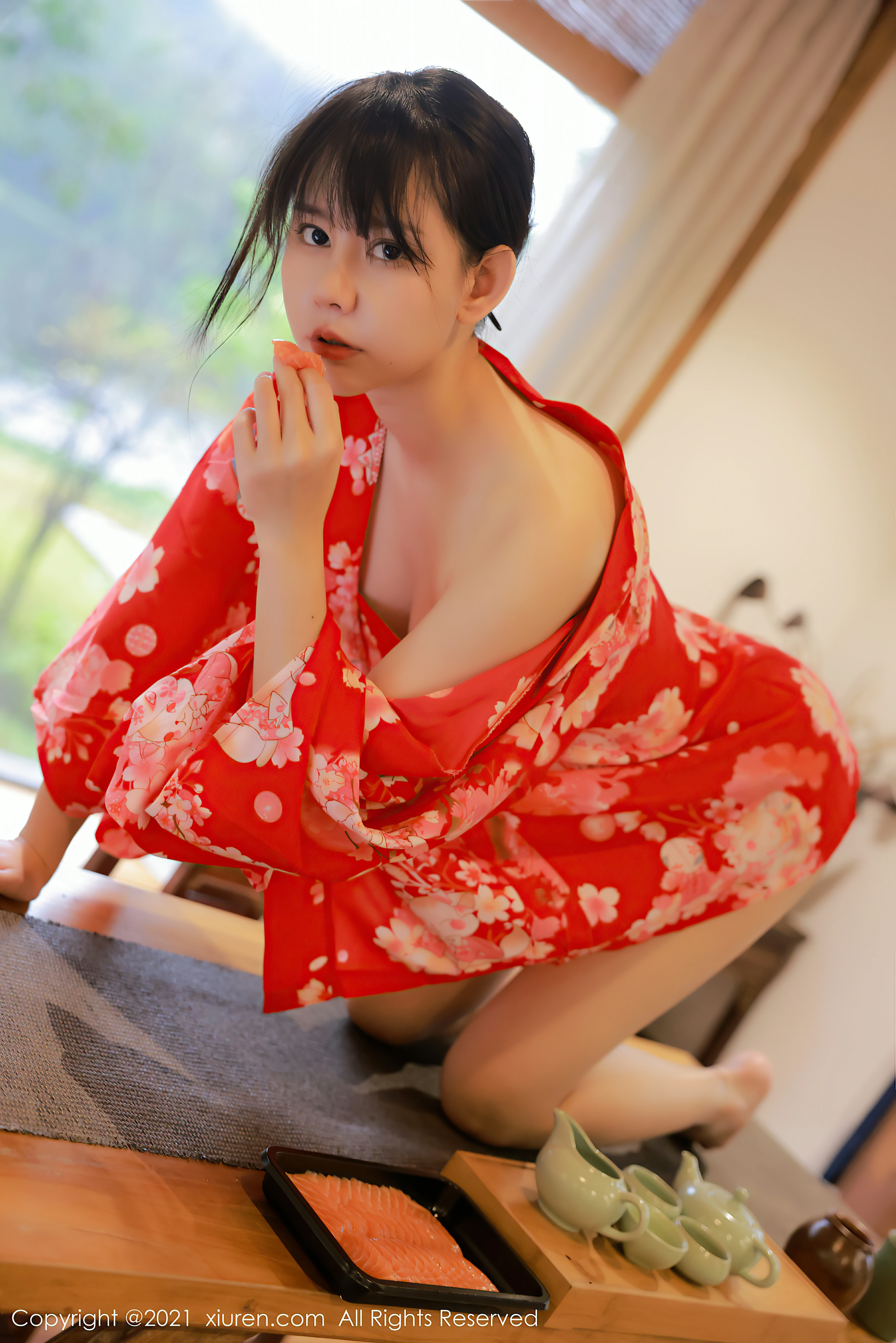 [Xiuren秀人网]XR20211014N04063 韩希蕾 红色和服加情趣内衣性感私房写真集,0018