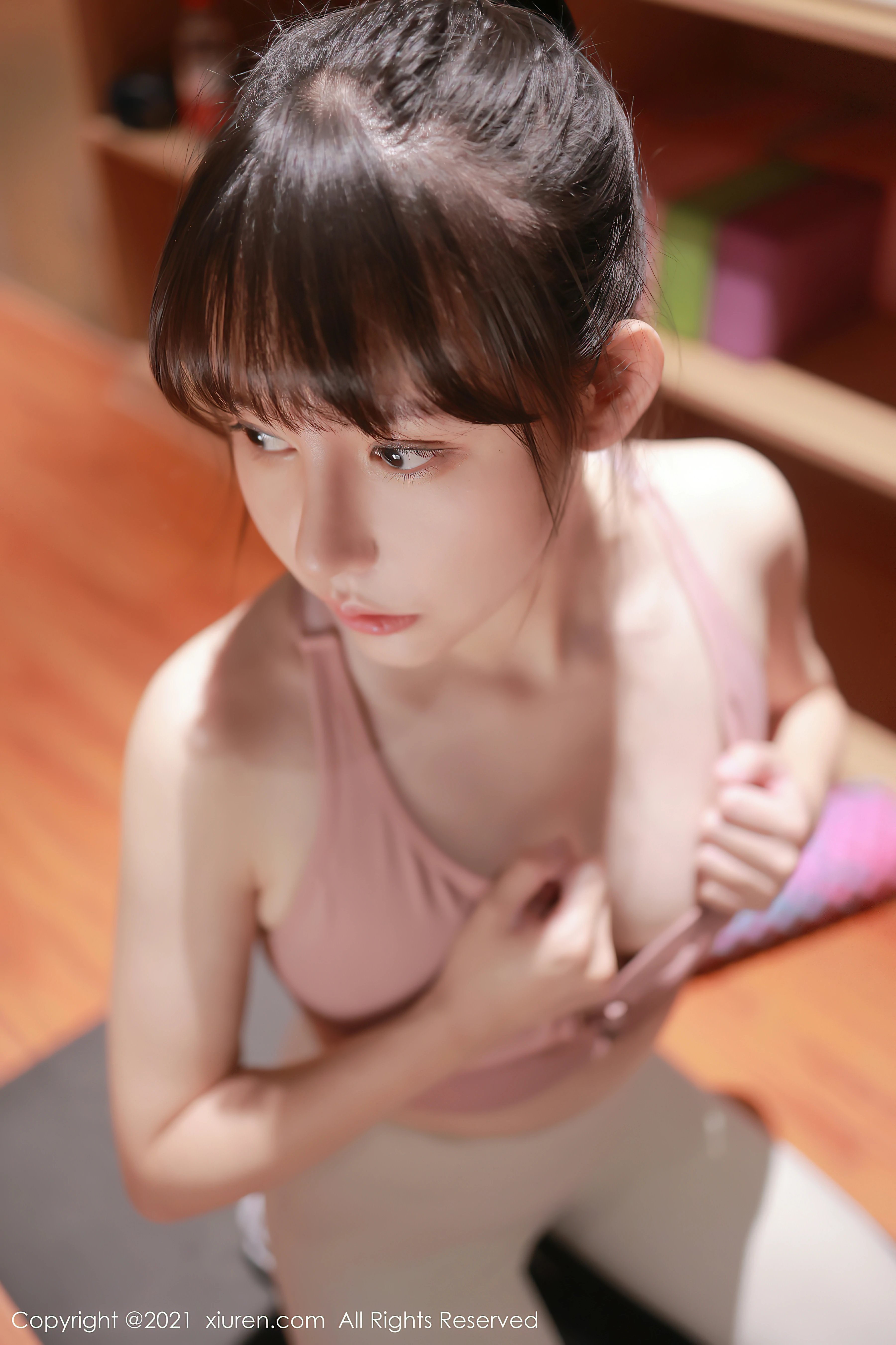 [Xiuren秀人网]XR20211029N04137 瑜伽美女 韩希蕾 粉色运动内衣加白色紧身长裤性感写真集,0023