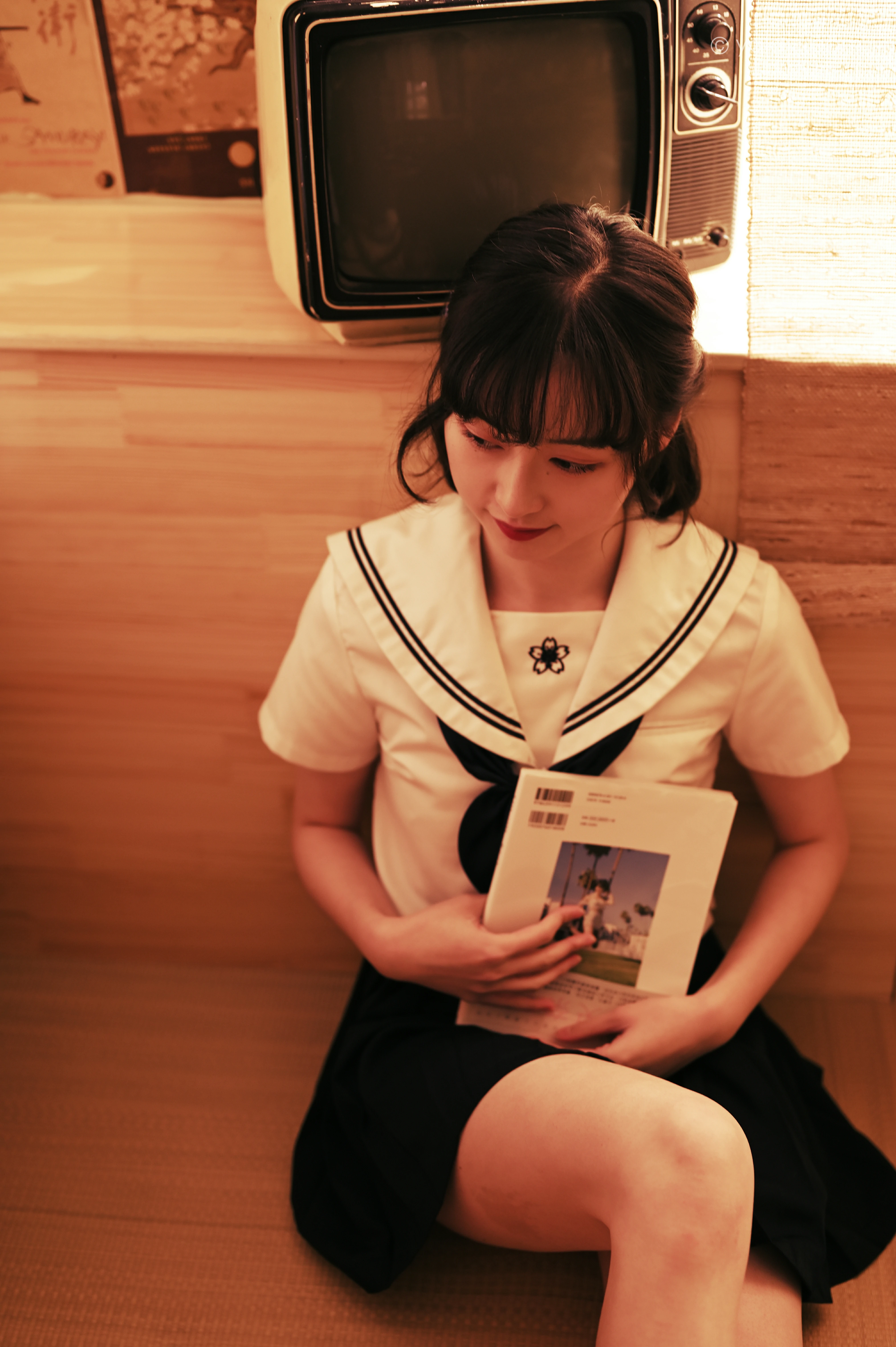 [YALAYI雅拉伊]NO.778 优等生JK 京京 白色水手制服加黑色短裙私房写真集,0024