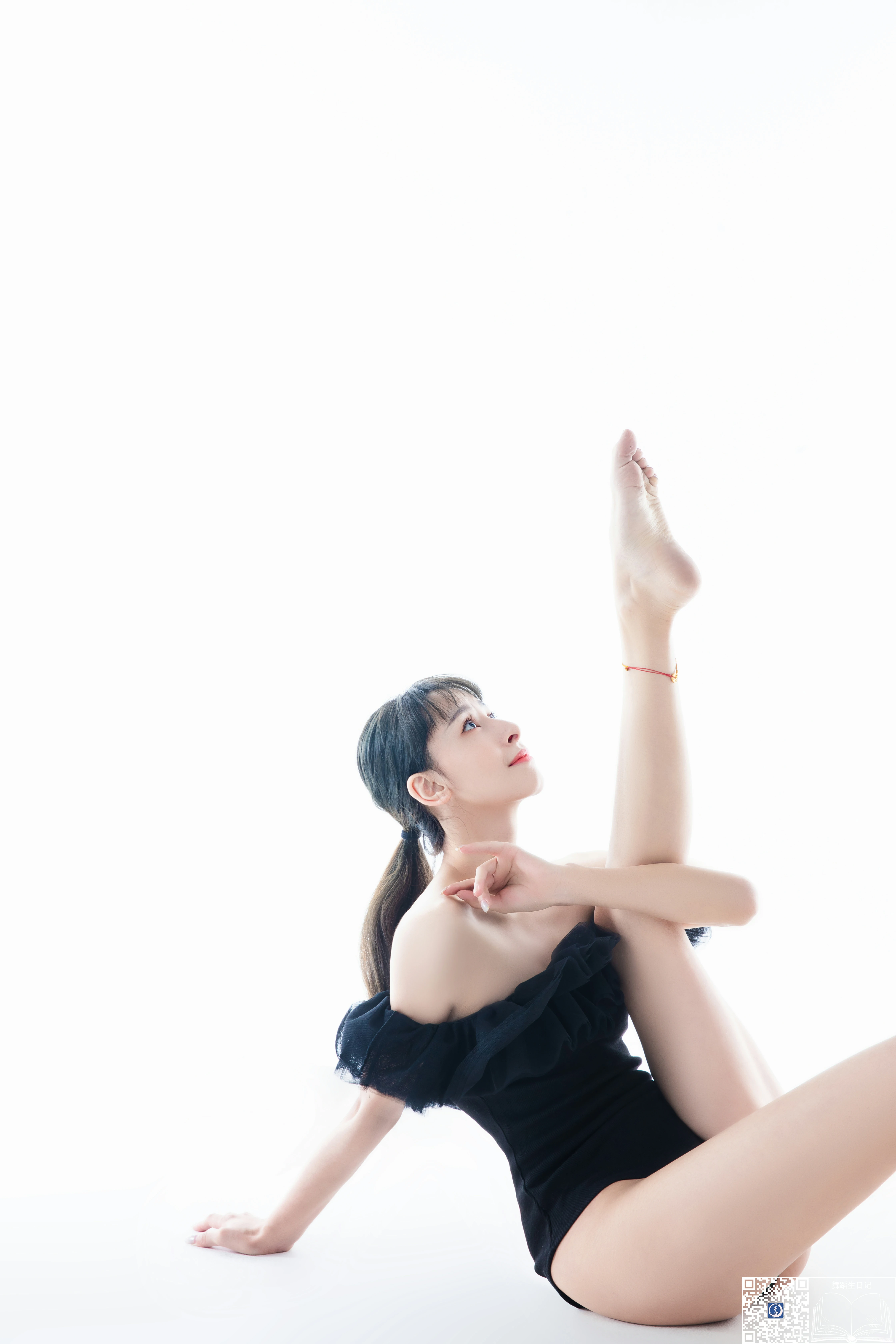 [GALLI嘉丽]舞蹈生日记 025 高丽 黑色吊带透视芭蕾舞裙性感写真集,0012