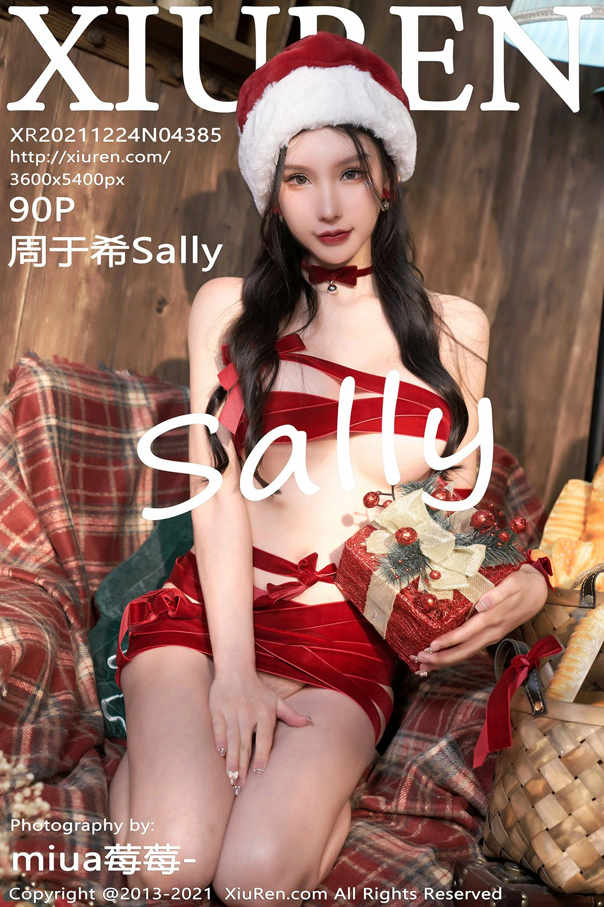 [Xiuren秀人网]XR20211224N04385 圣诞快递 周于希Sally 红色情趣制服性感私房写真集,cover