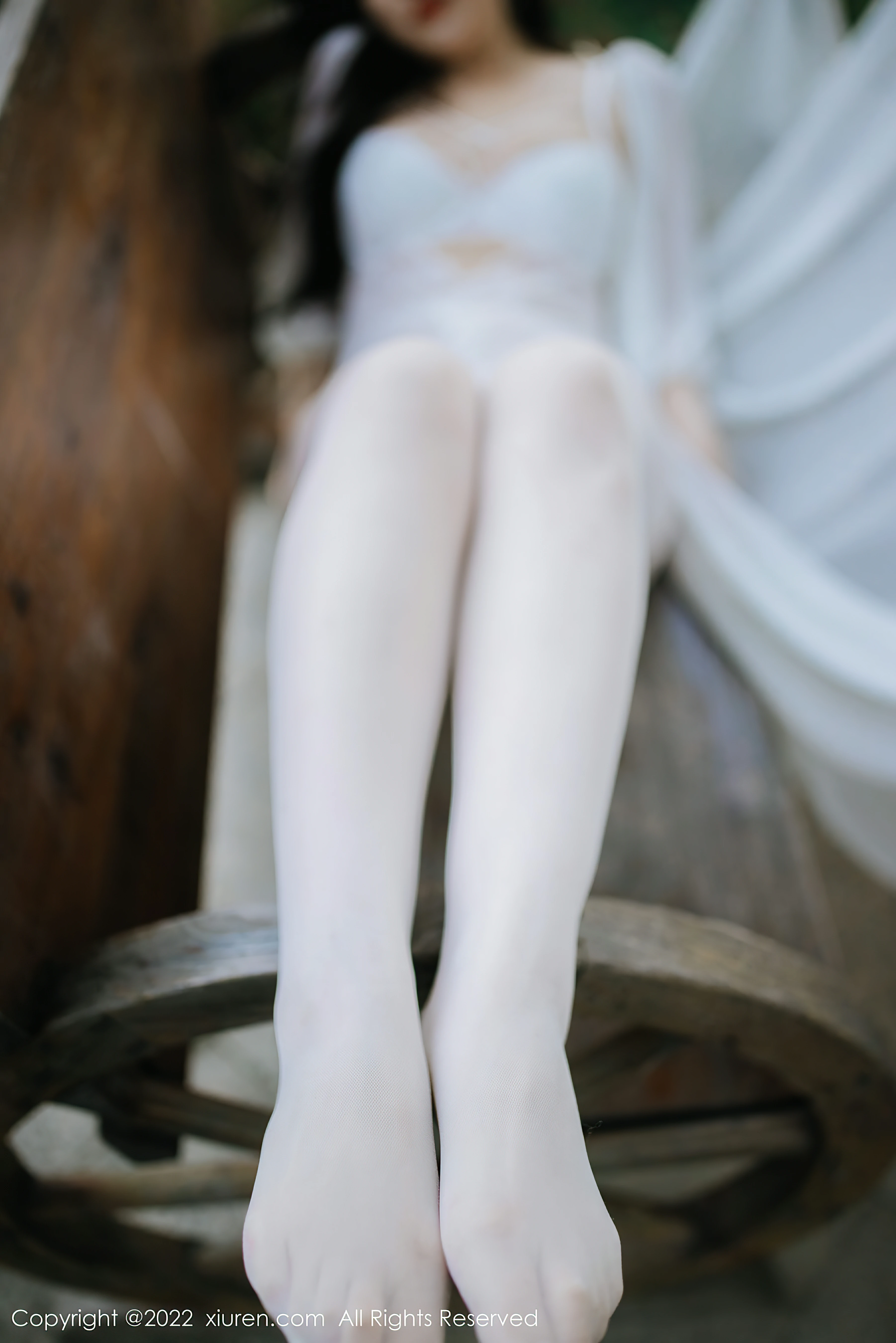 [Xiuren秀人网]XR20220118N04476 诗诗kiki 白色透视睡衣与蕾丝内衣加肉丝美腿性感私房写真集,0024